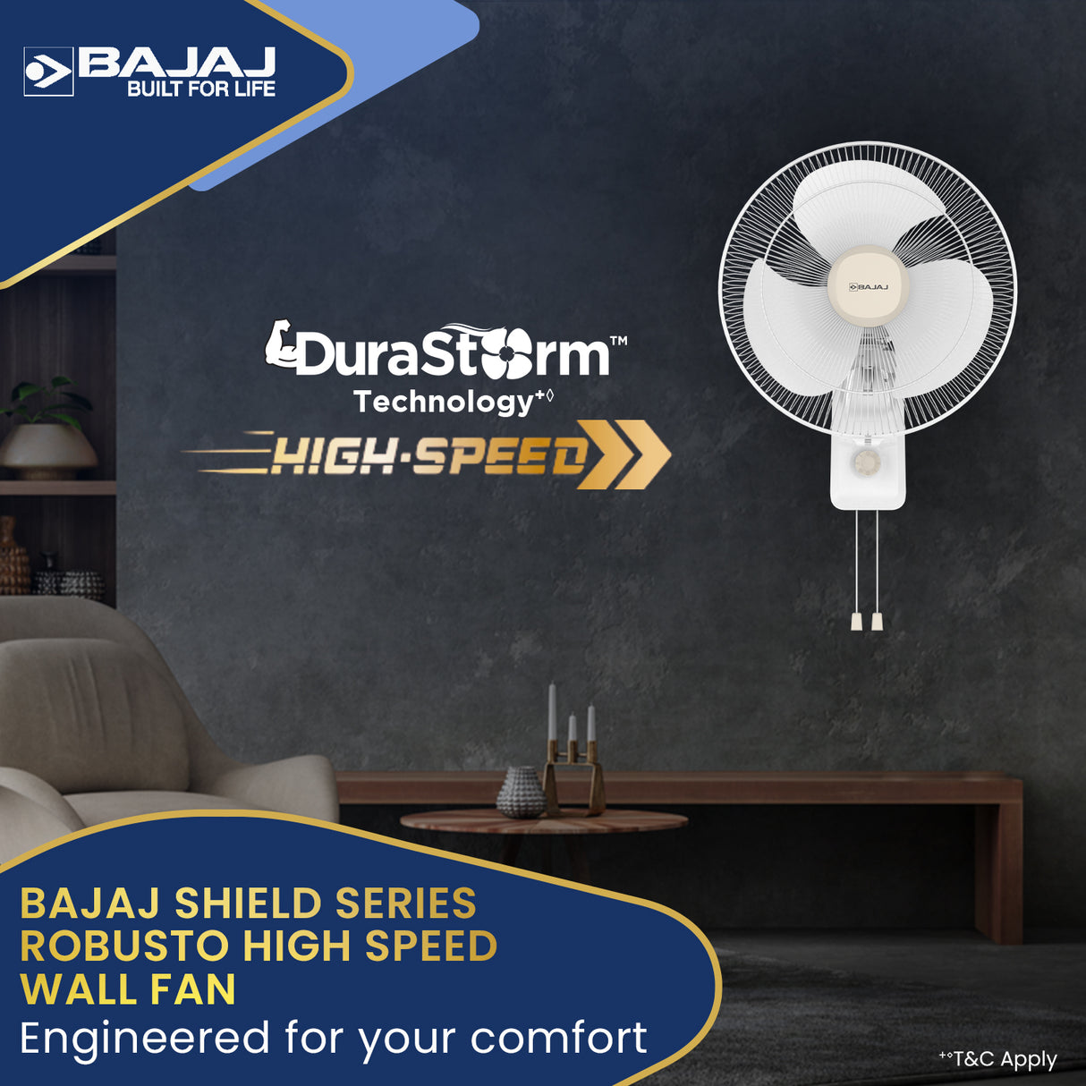 Robusto HS 400mm Wall Fan
