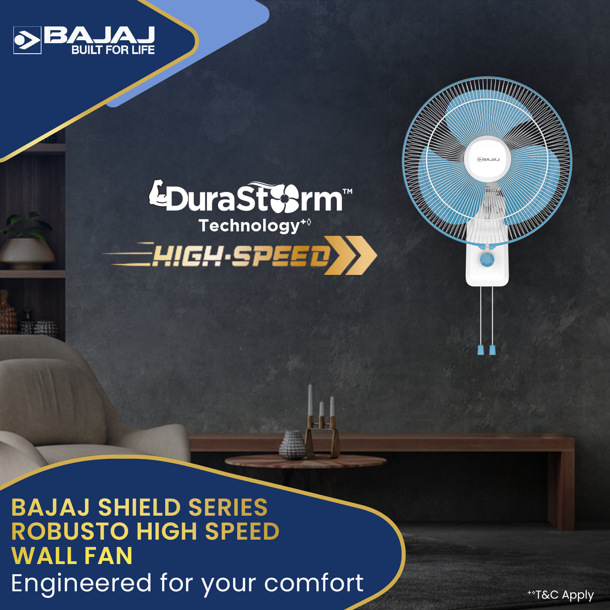 Robusto HS 400mm Wall Fan