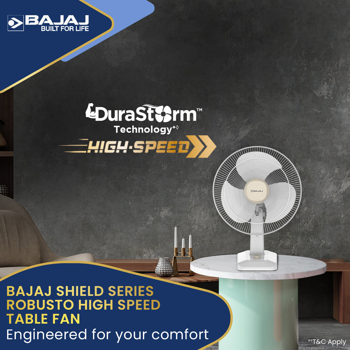 Robusto HS 400mm Table Fan
