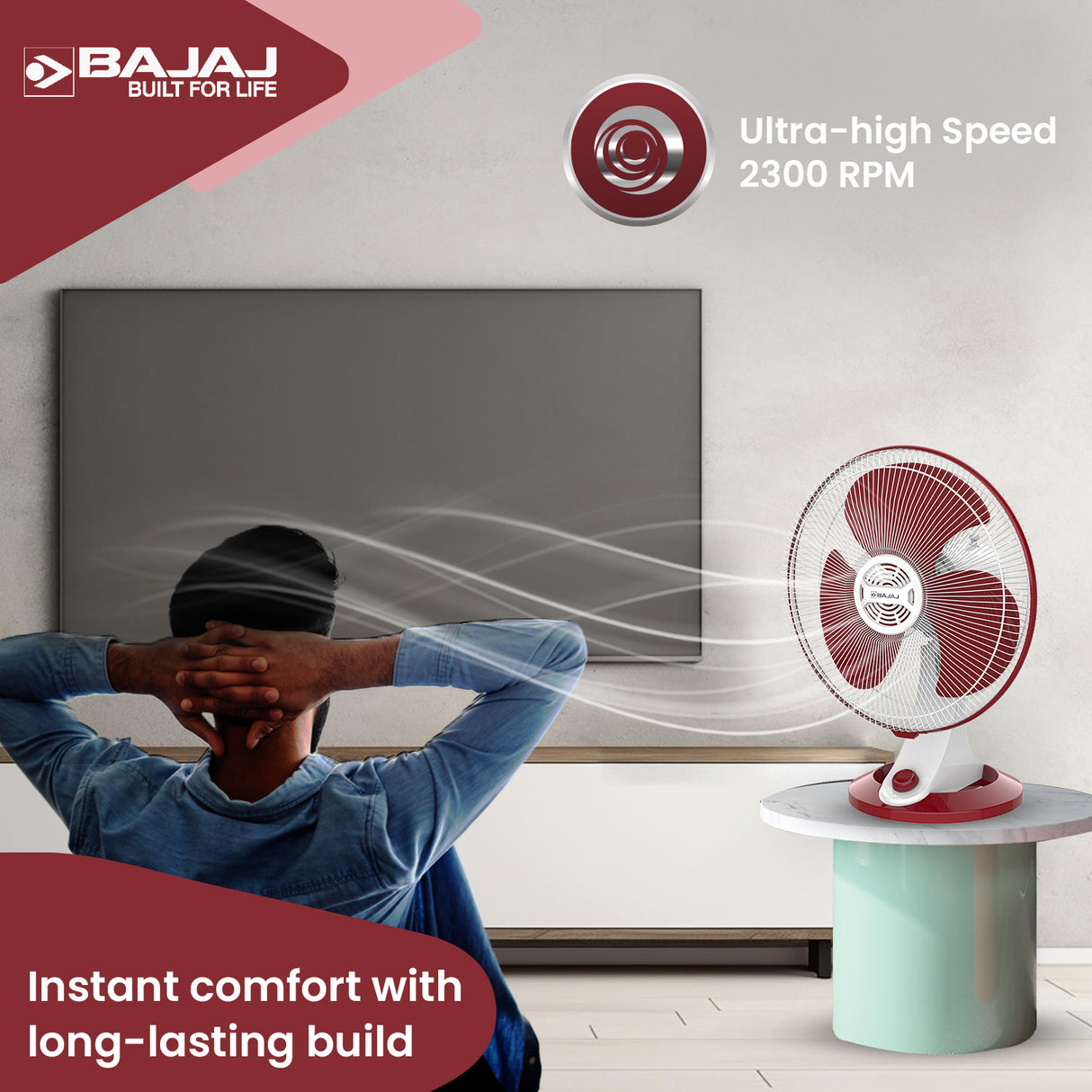 Veloce HS 400mm Table Fan