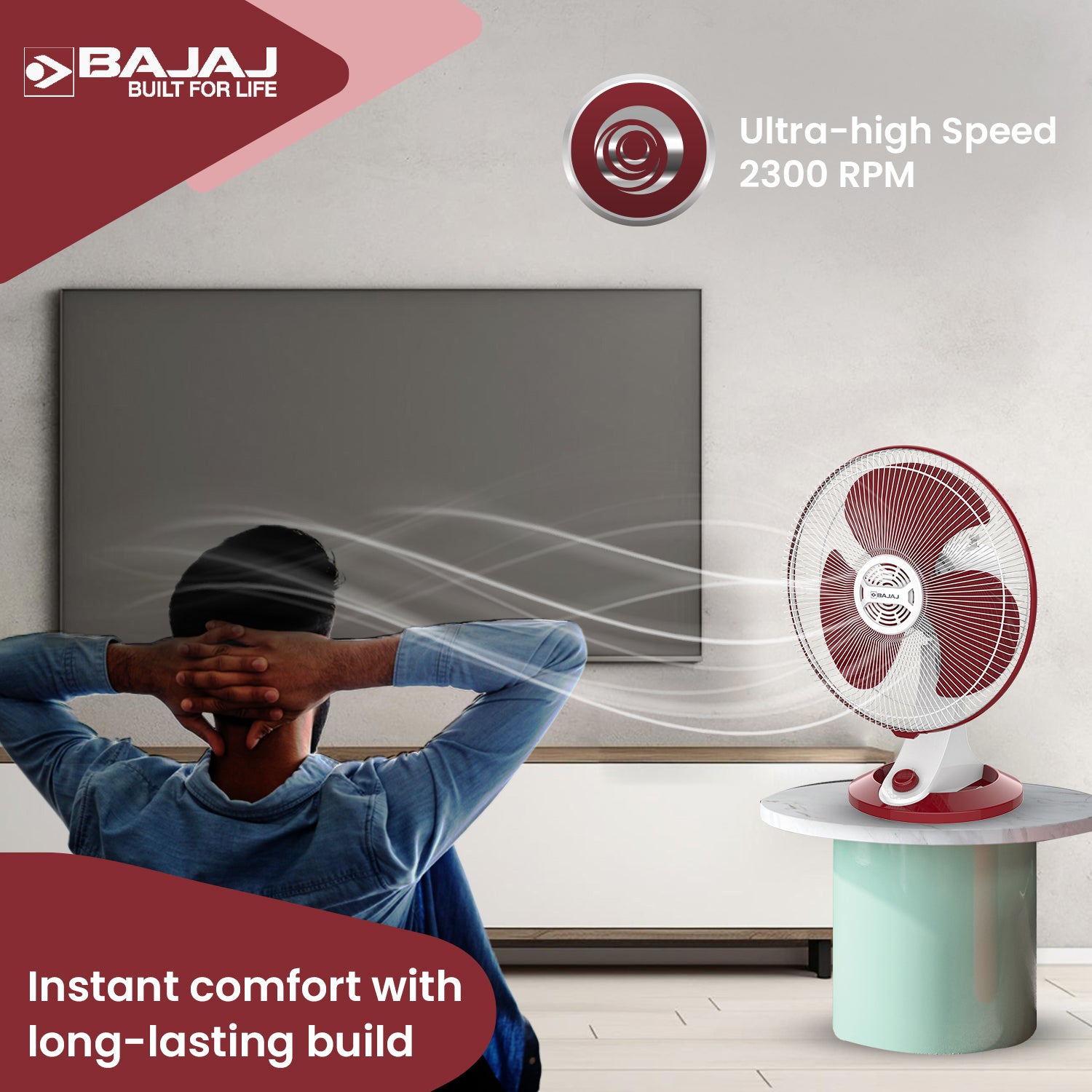 Veloce HS 400mm Table Fan