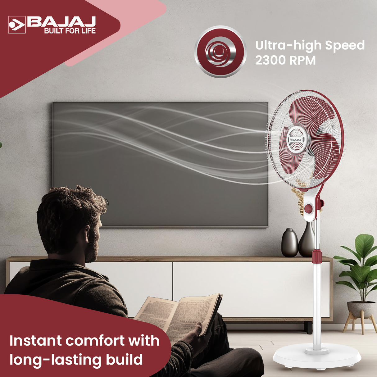 Veloce HS 400mm Pedestal Fan