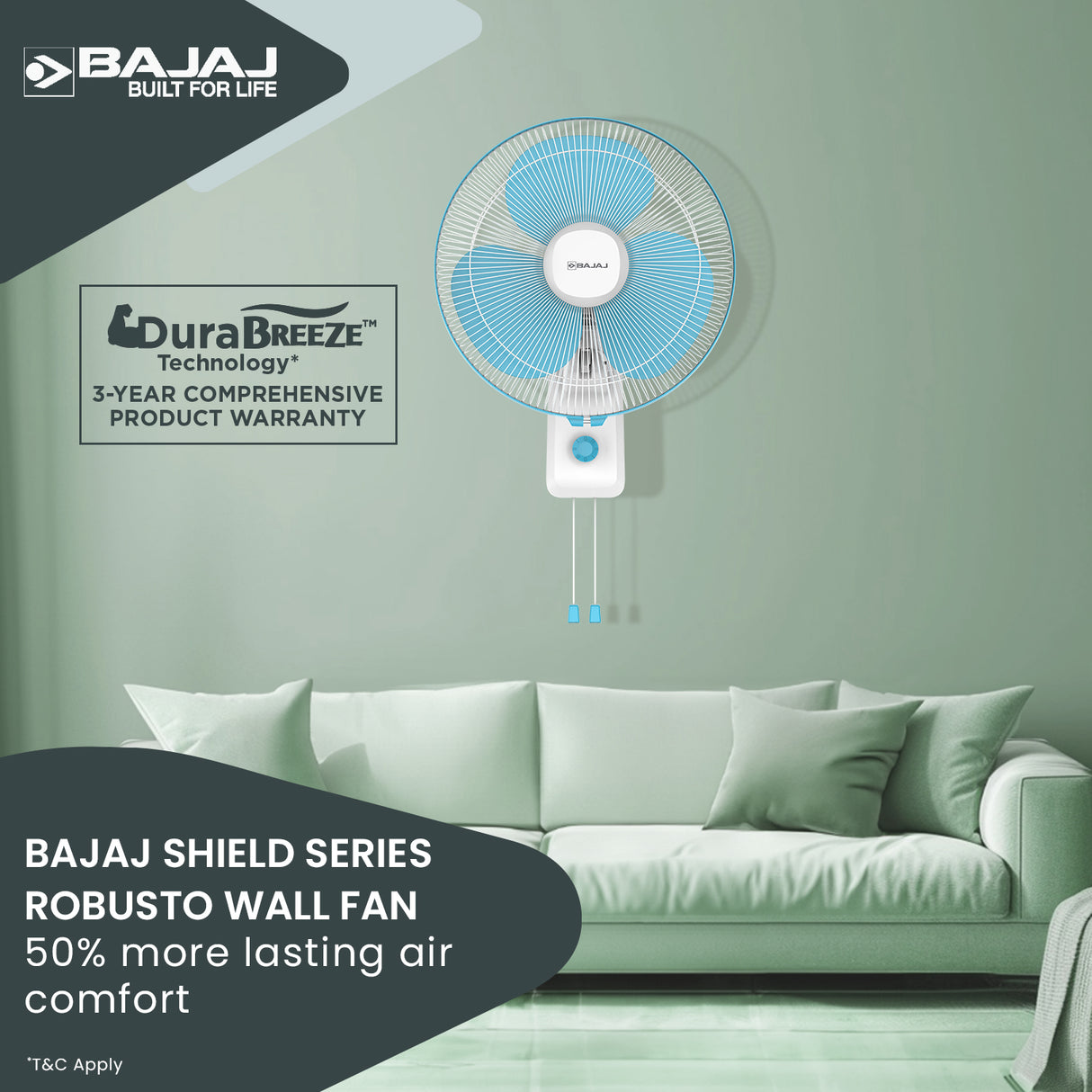Robusto 400mm Wall Fan