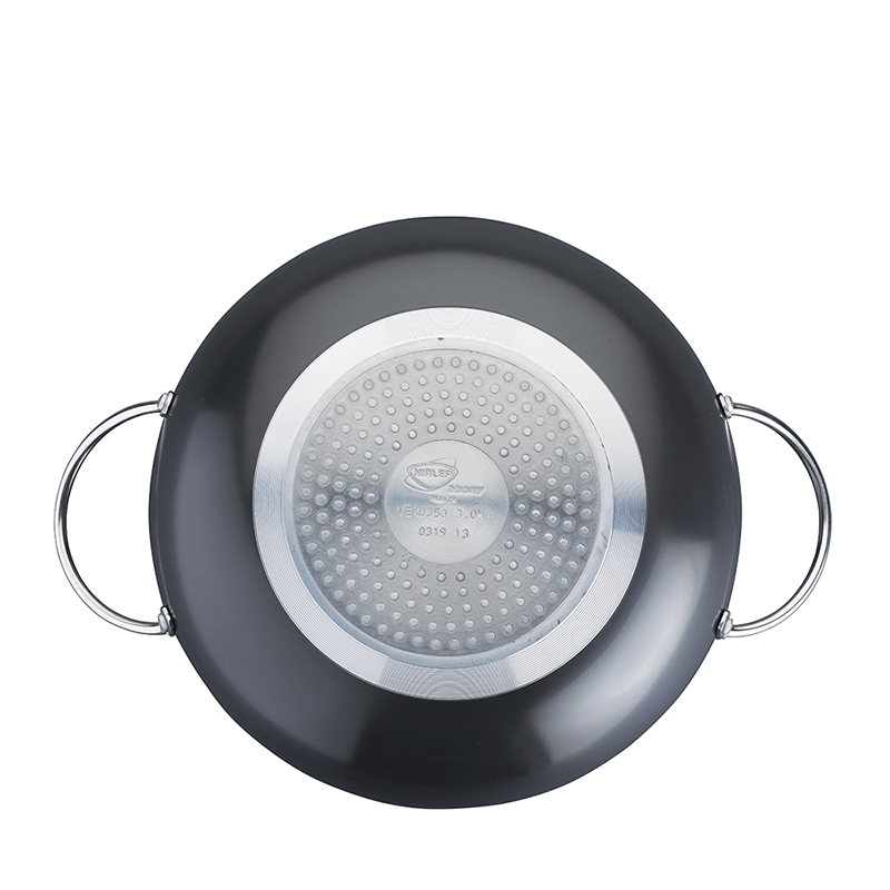 Ebony Hard Anodised Kadhai with Glass Lid