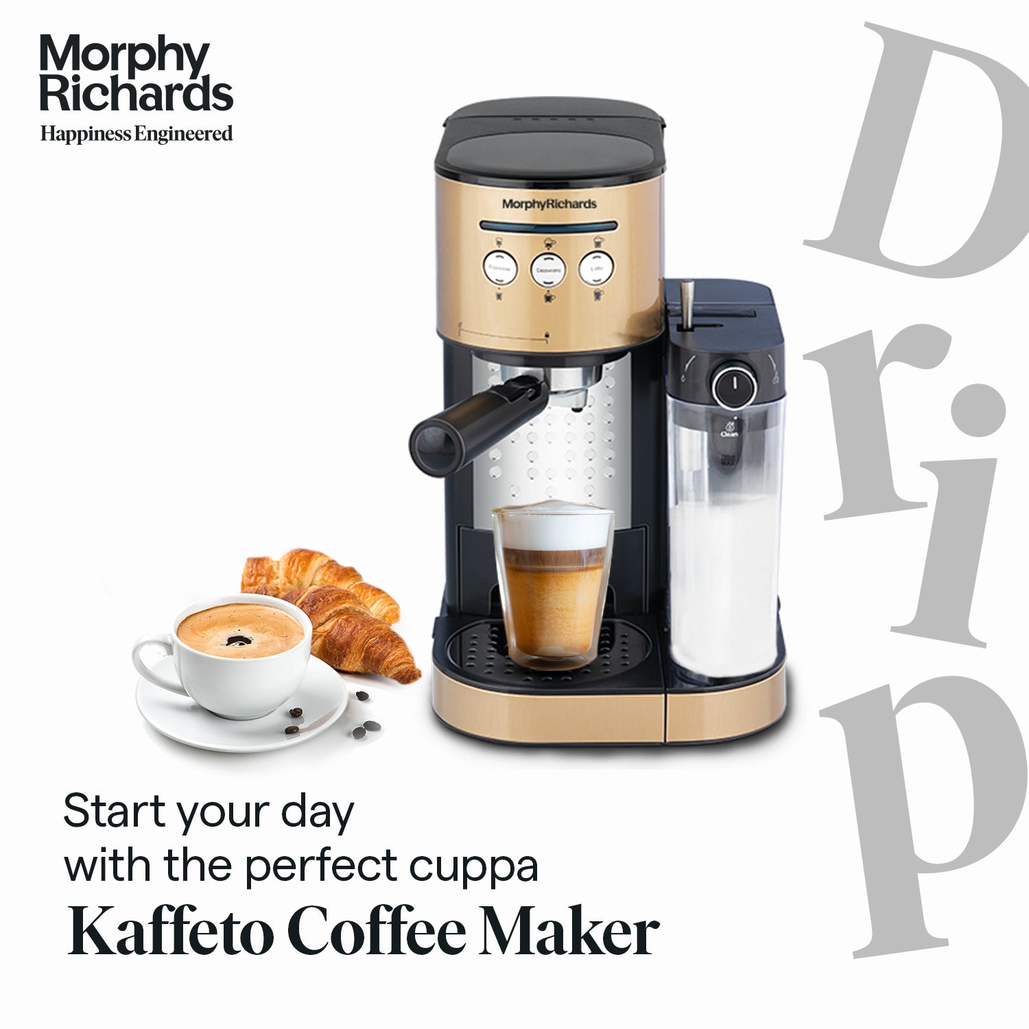 Kaffeto 1350 W Milk Frother and Coffee Maker