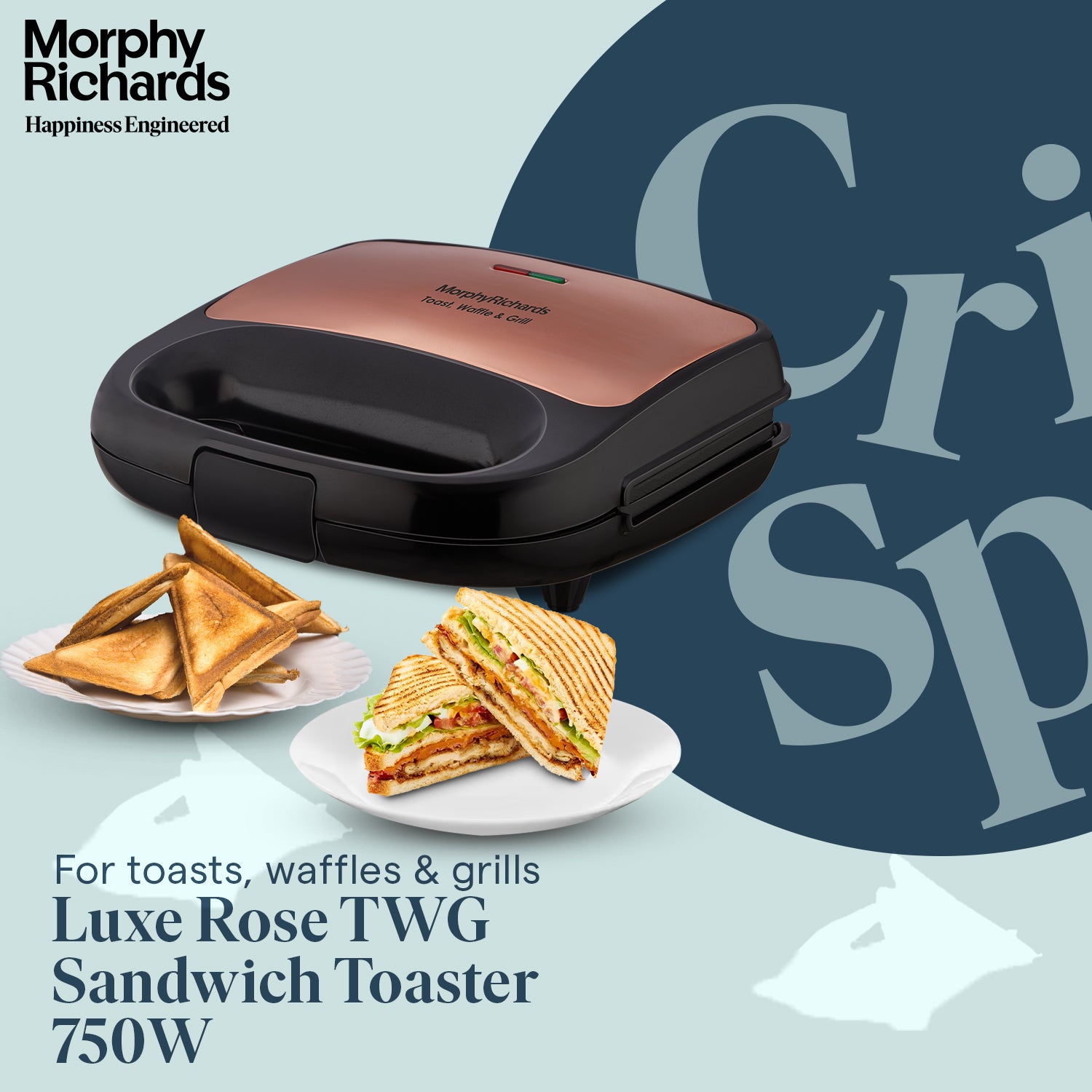 Luxe Rose (Toast,Waffle & Grill) Sandwich Maker