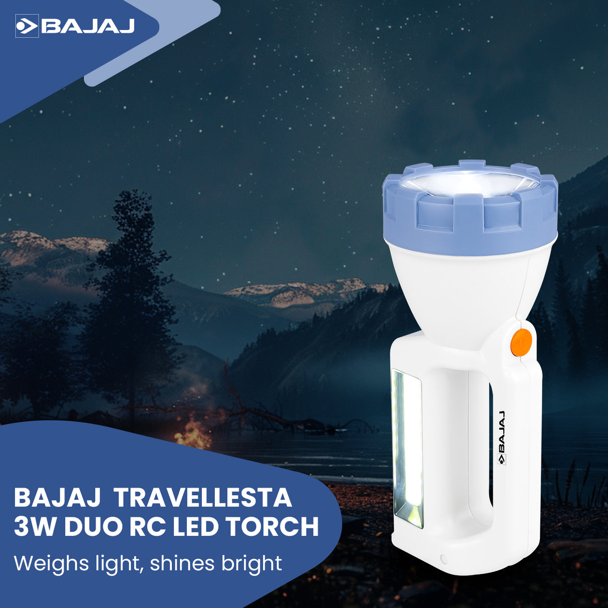 BAJAJ TRAVELLESTA DUO RC LED TORCH