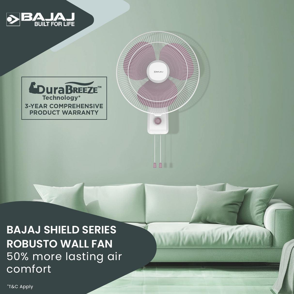 Robusto 400mm Wall Fan