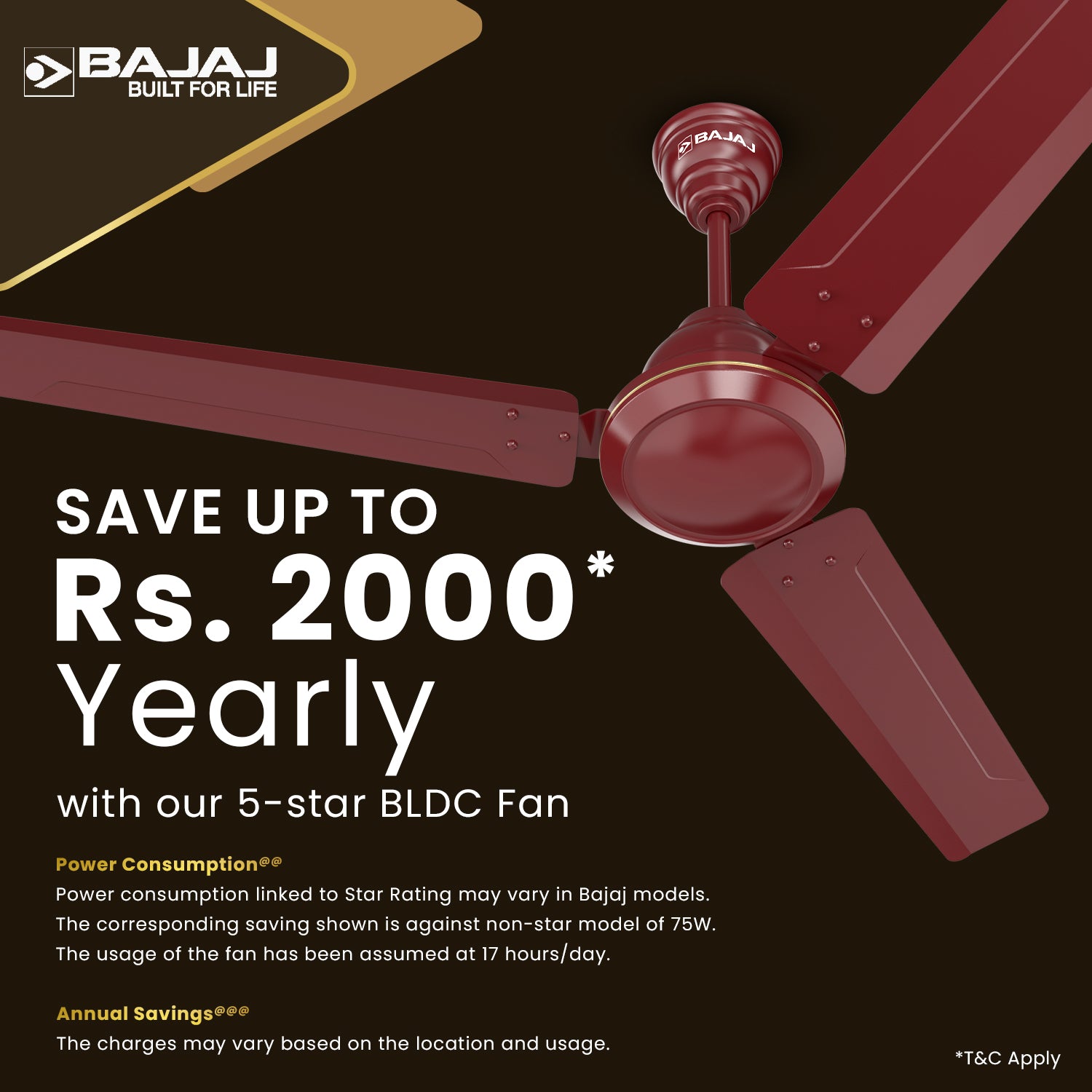 Crest Turbo BLDC 1200mm Ceiling Fan