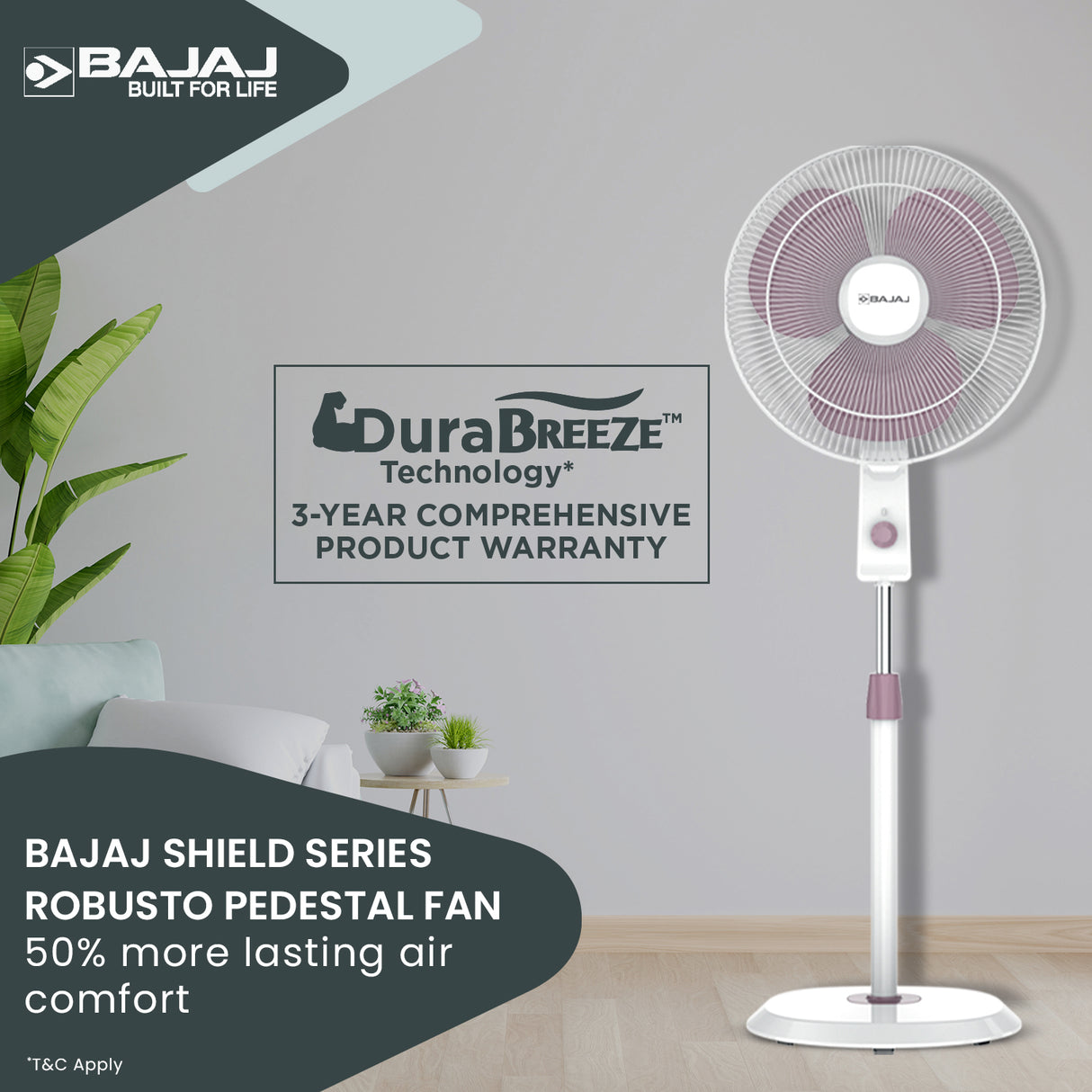 Robusto 400mm Pedestal Fan