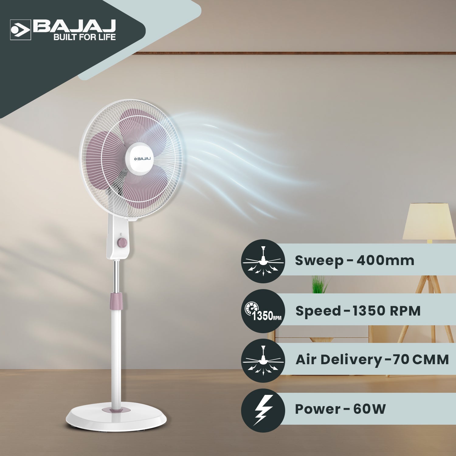 Robusto 400mm Pedestal Fan