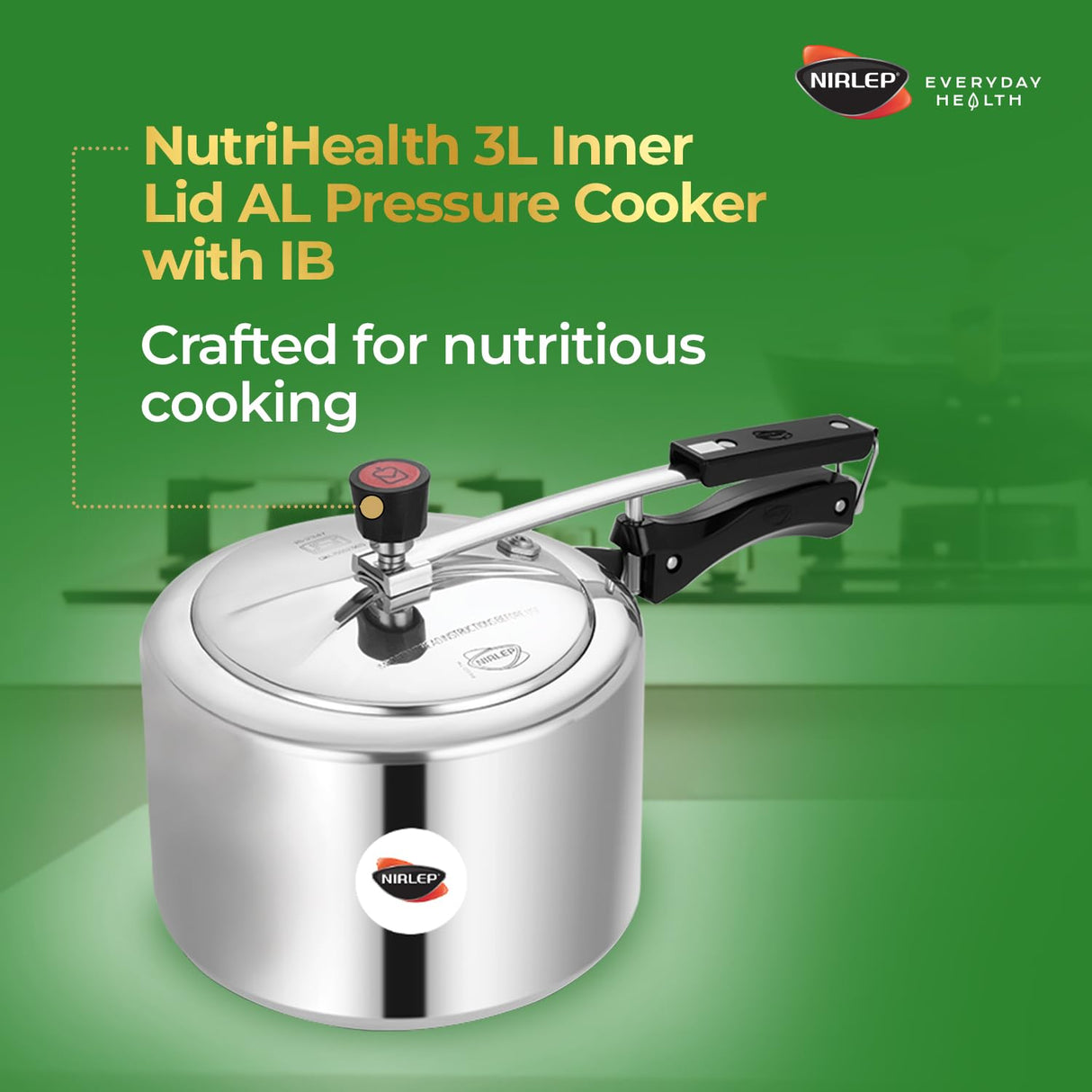 Nutrihealth Inner Lid Aluminium Induction Pressure Cooker