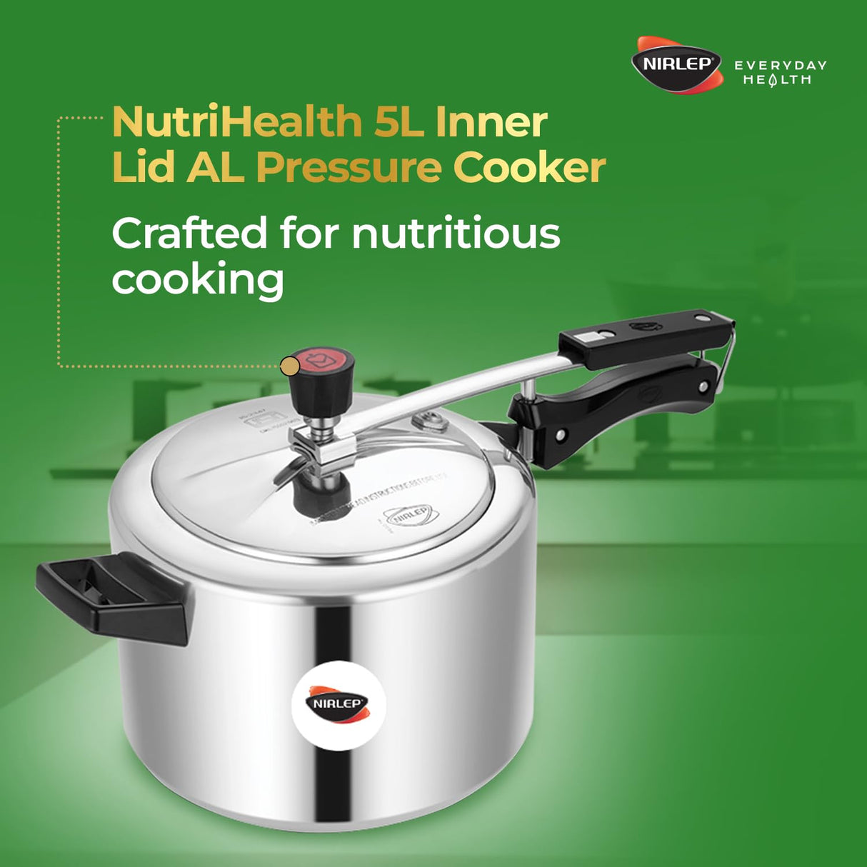 Nutrihealth Inner Lid Aluminium Pressure Cooker