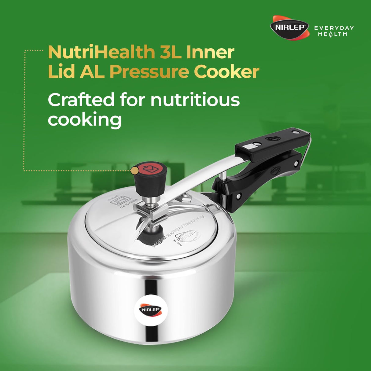 Nutrihealth Inner Lid Aluminium Pressure Cooker