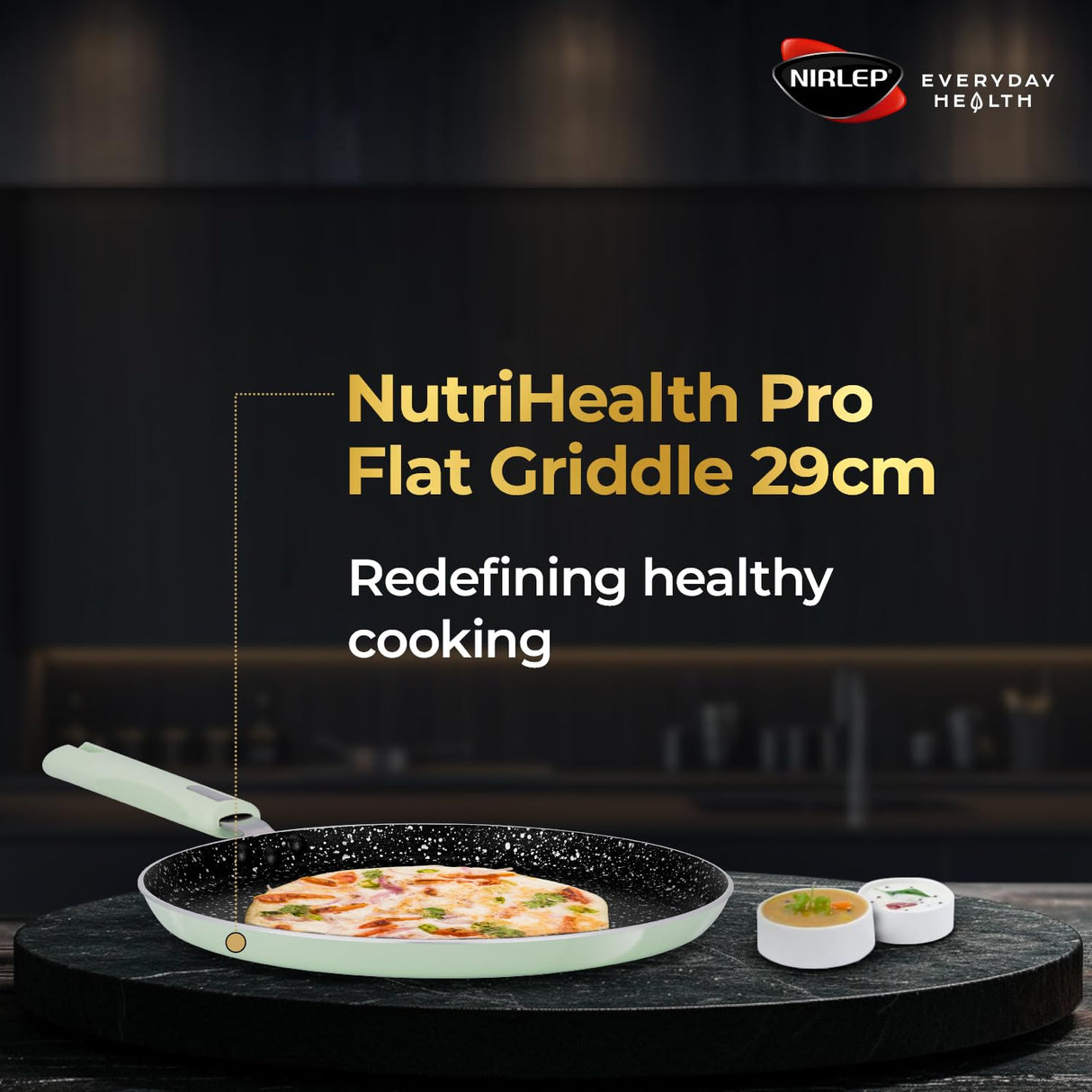 Nutrihealth Pro Non Stick Aluminium Flat Griddle