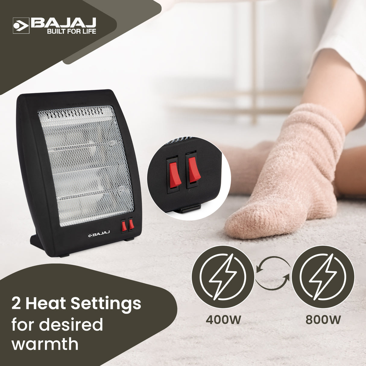 Bajaj RH2C Carbon Room Heater