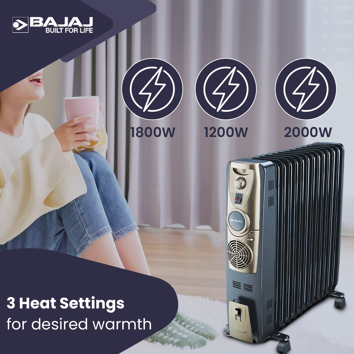 Bajaj Majesty RH Plus OFR Room Heater