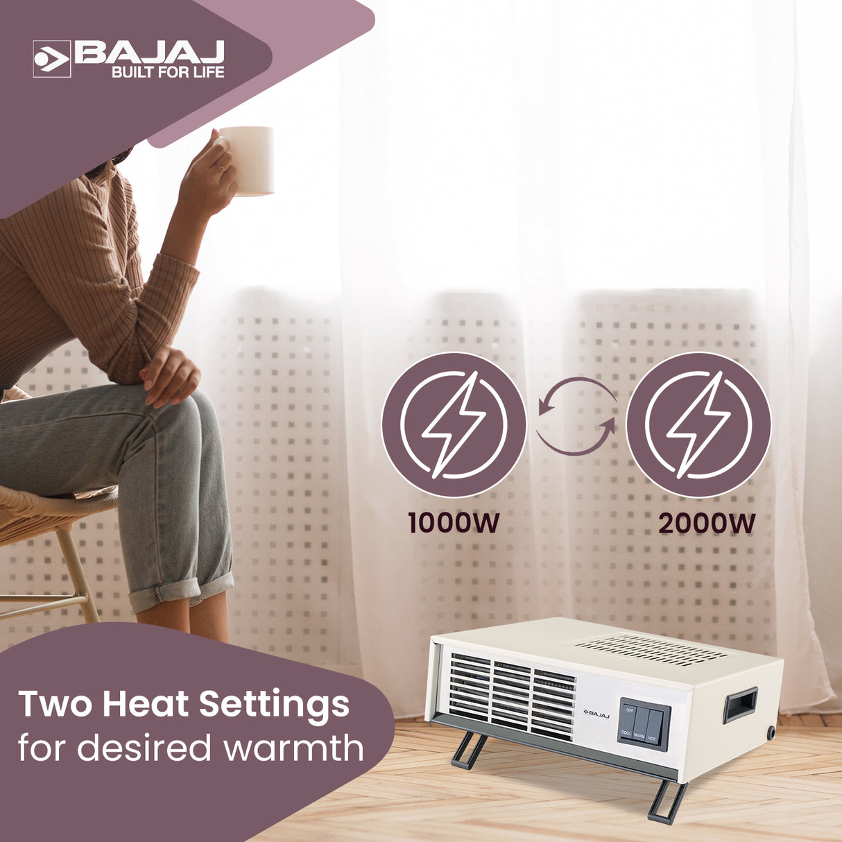 Bajaj Blow Hot Fan Convector Room Heater