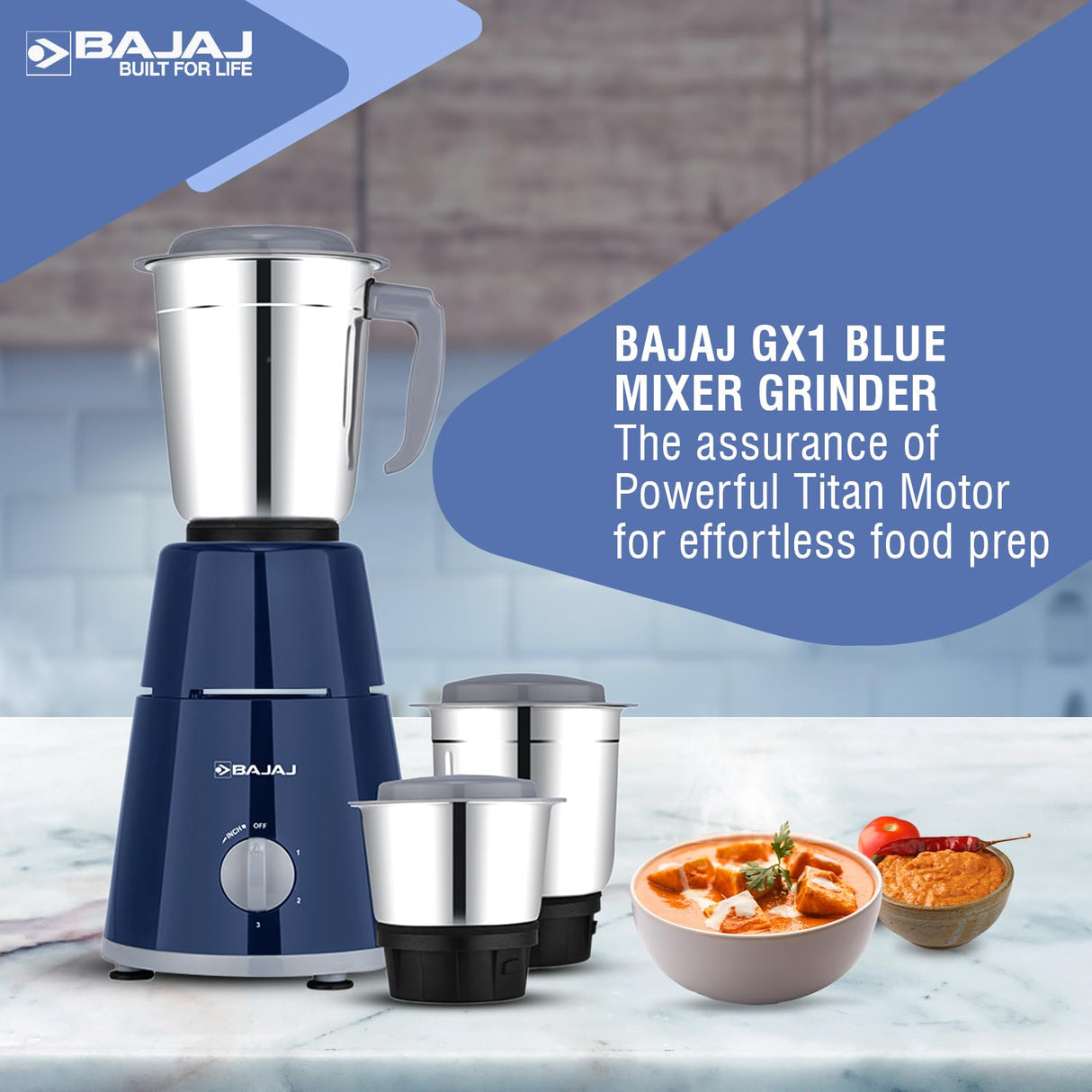 Bajaj GX 1 500W Mixer Grinder