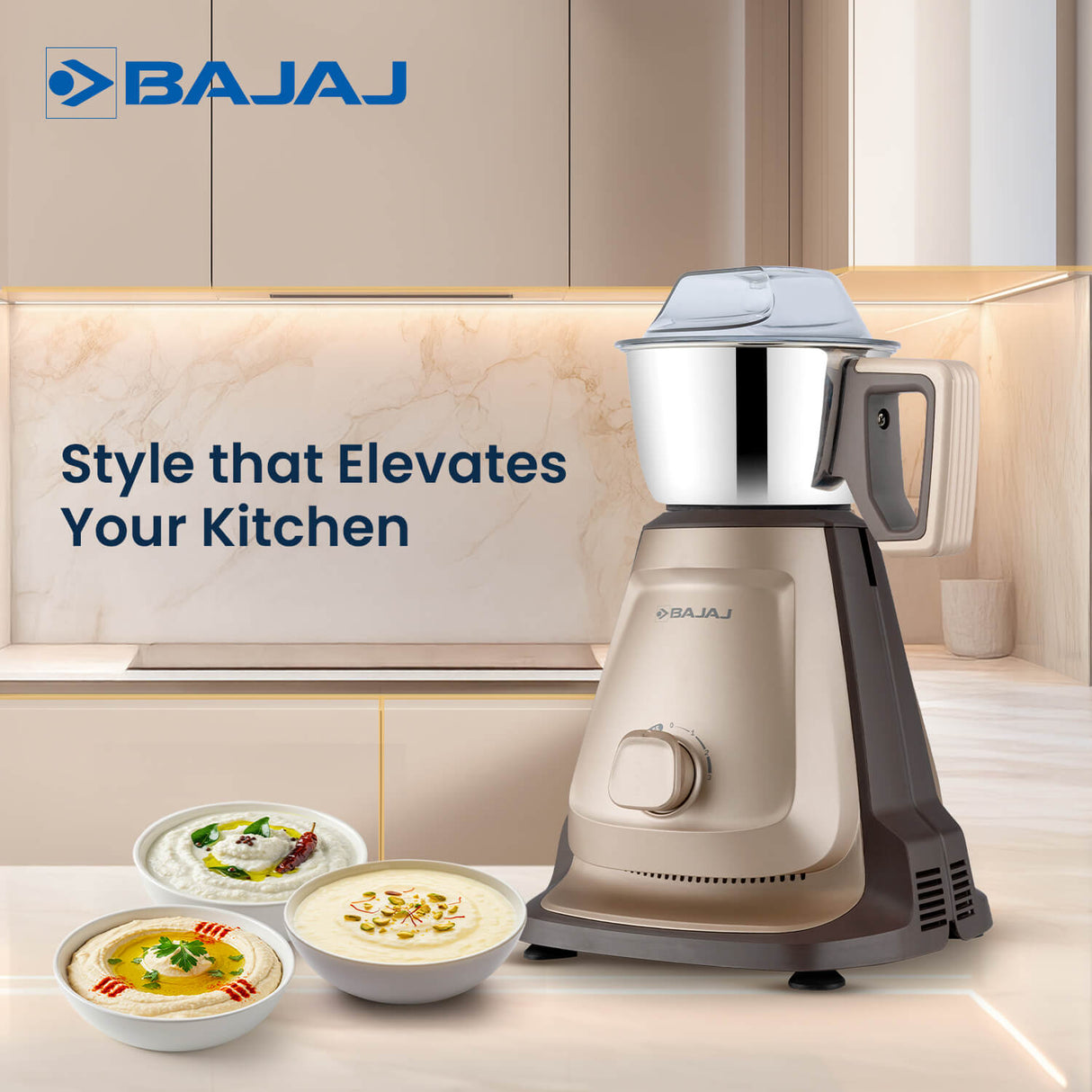 Bajaj Style Mix 1000W 5 Jar Mixer Grinder