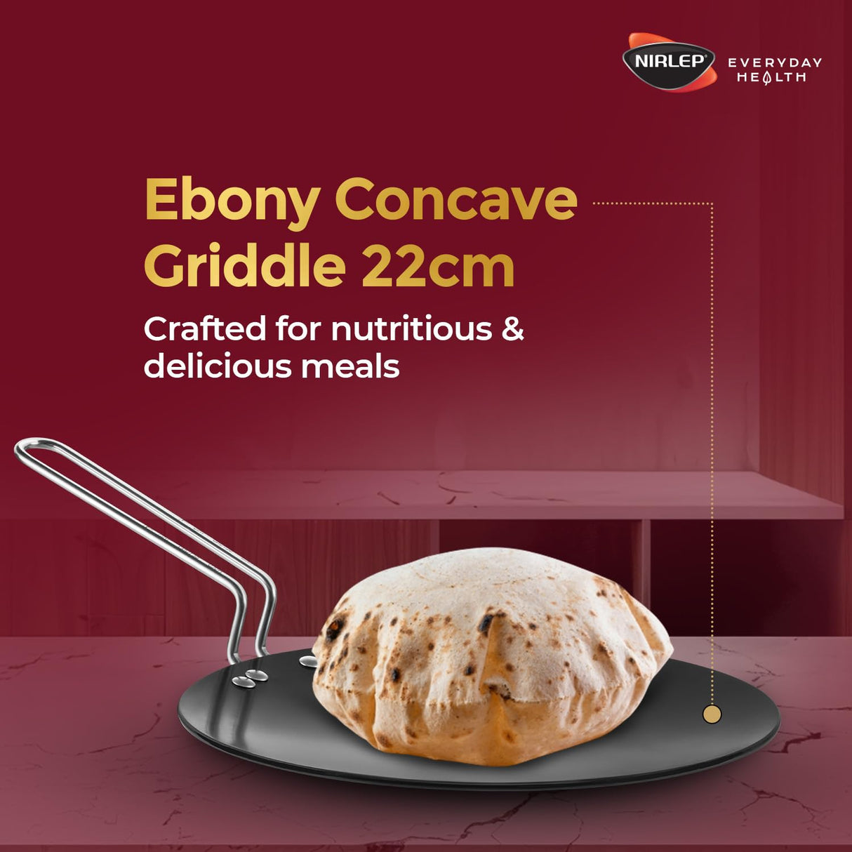 Ebony Hard Anodised Concave Griddle