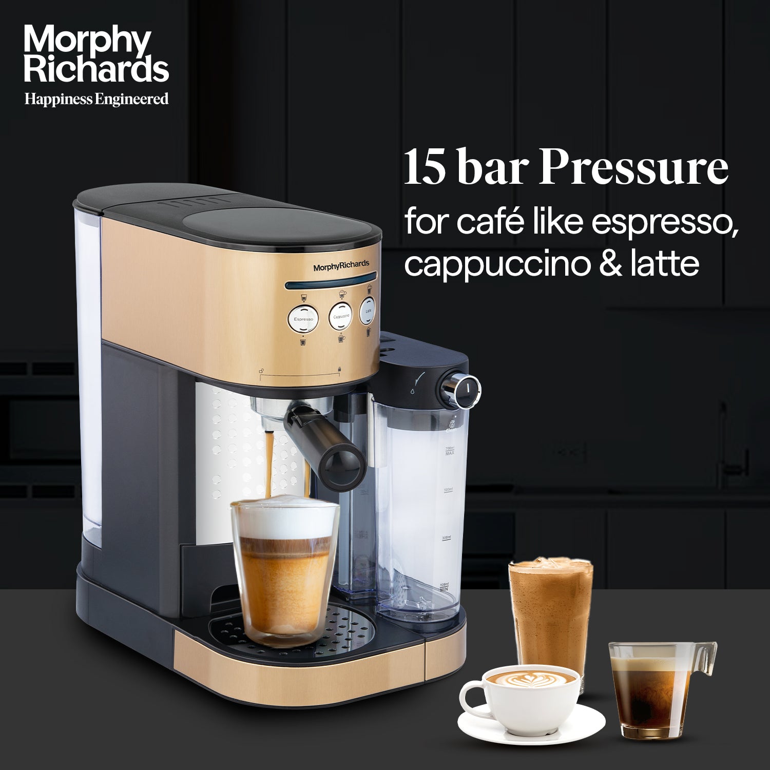 Kaffeto 1350 W Milk Frother and Coffee Maker