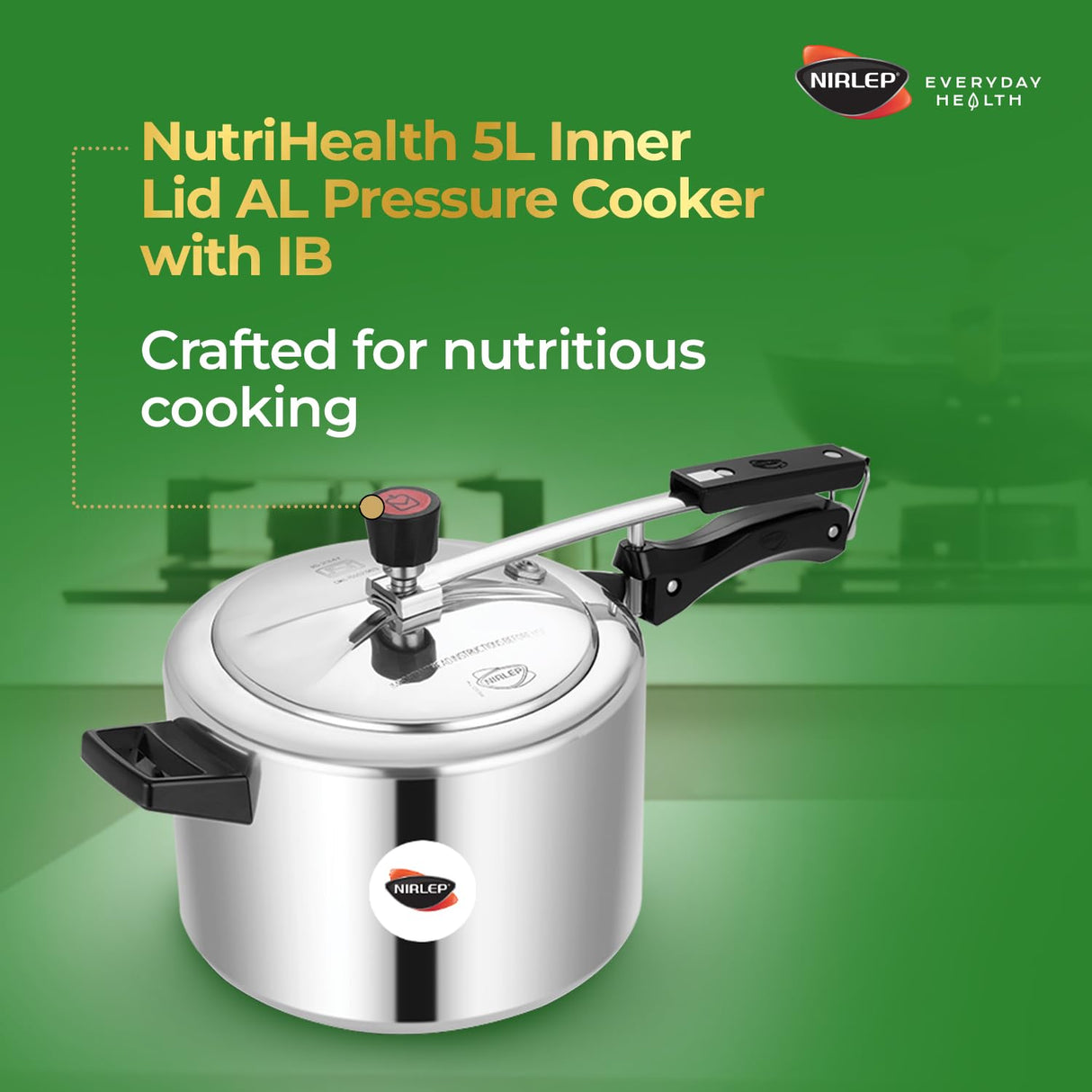 Nutrihealth Inner Lid Aluminium Induction Pressure Cooker