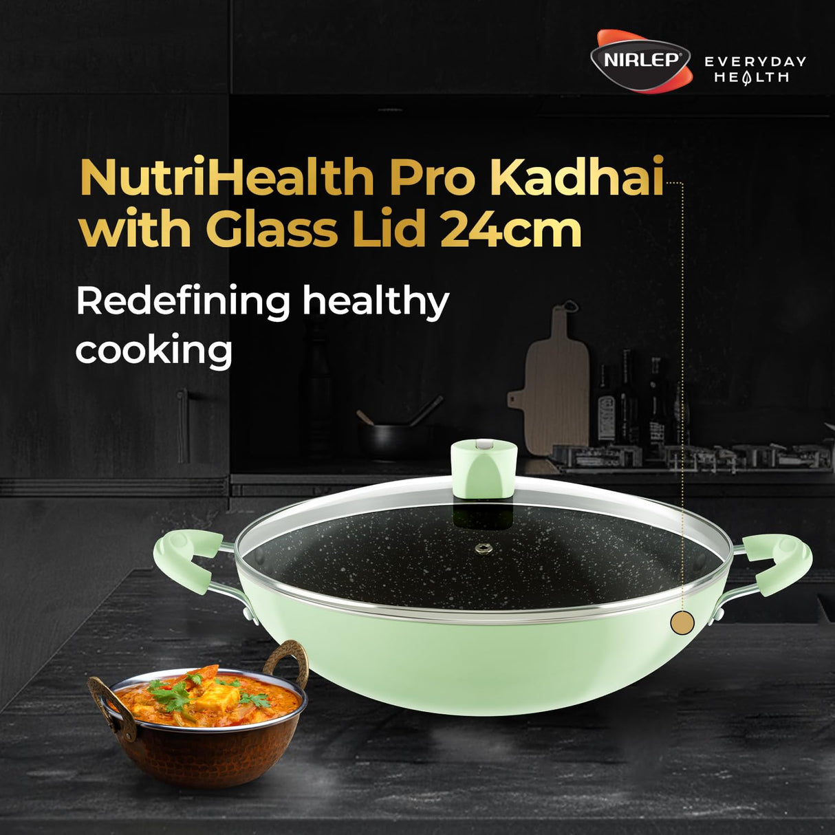Nutrihealth Pro Non Stick Aluminium Kadhai