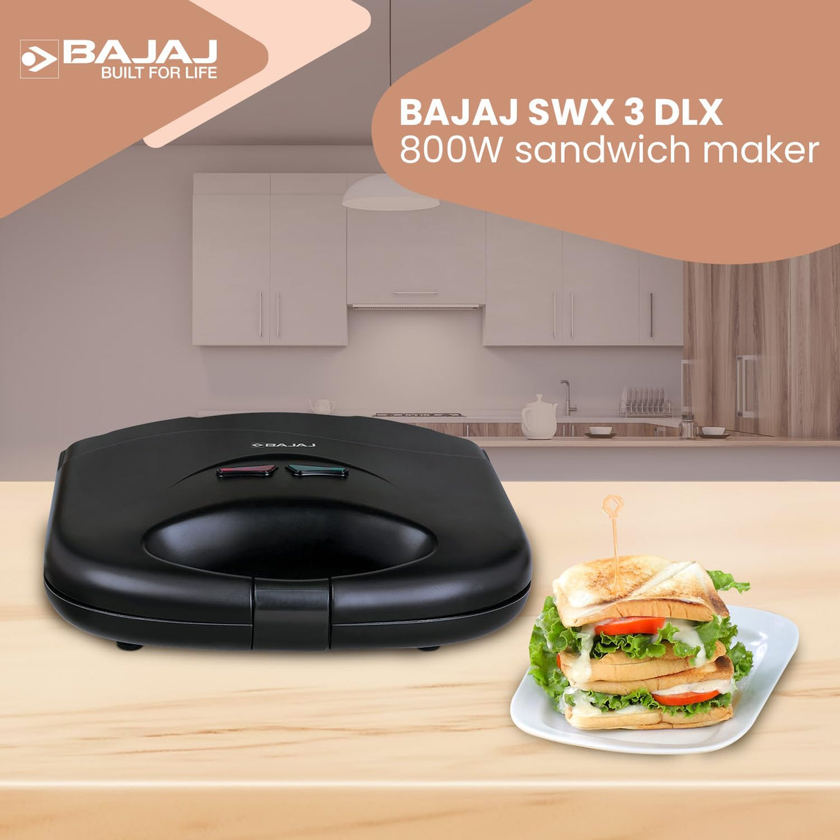 Bajaj SWX 3 Deluxe Sandwich Toaster
