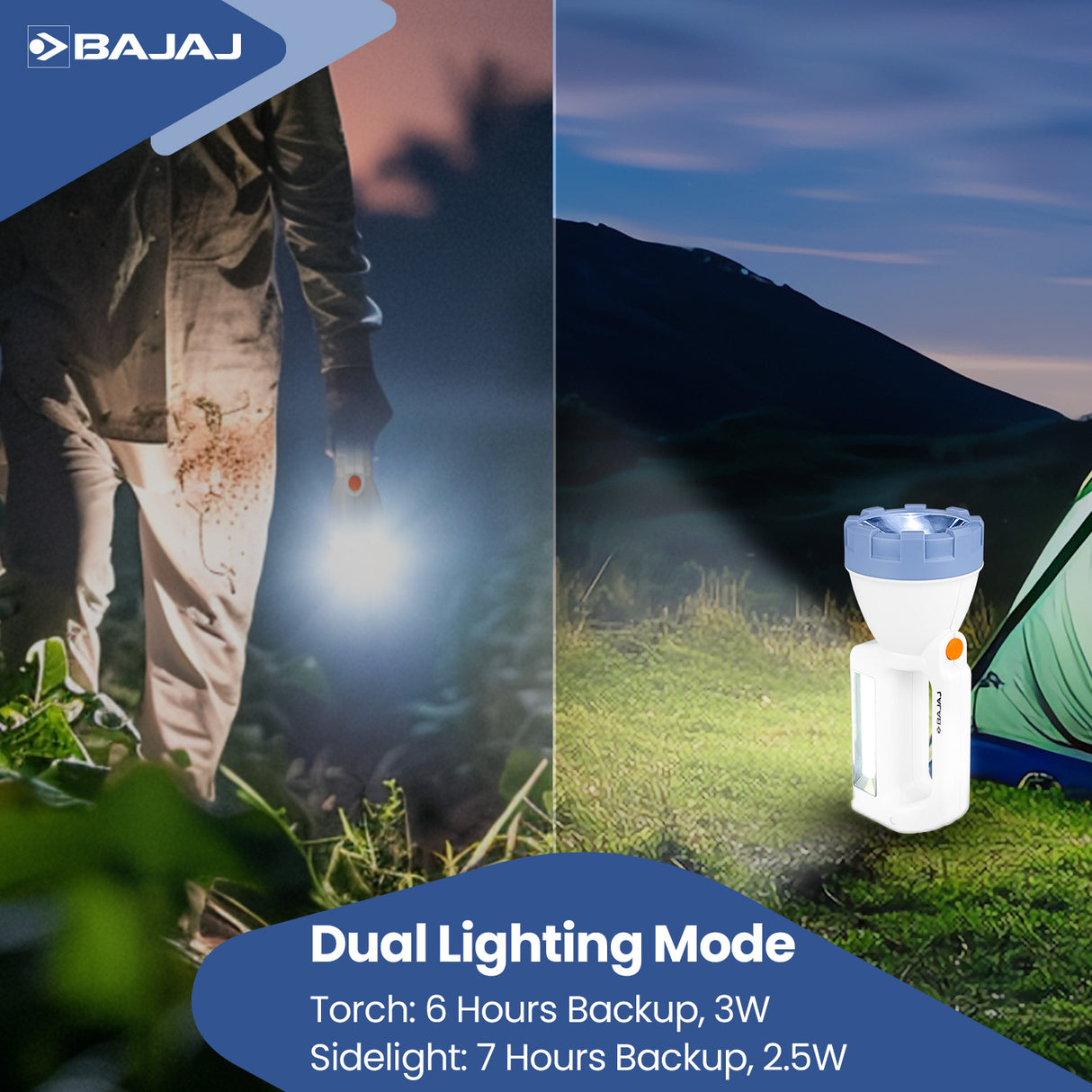 BAJAJ TRAVELLESTA DUO RC LED TORCH