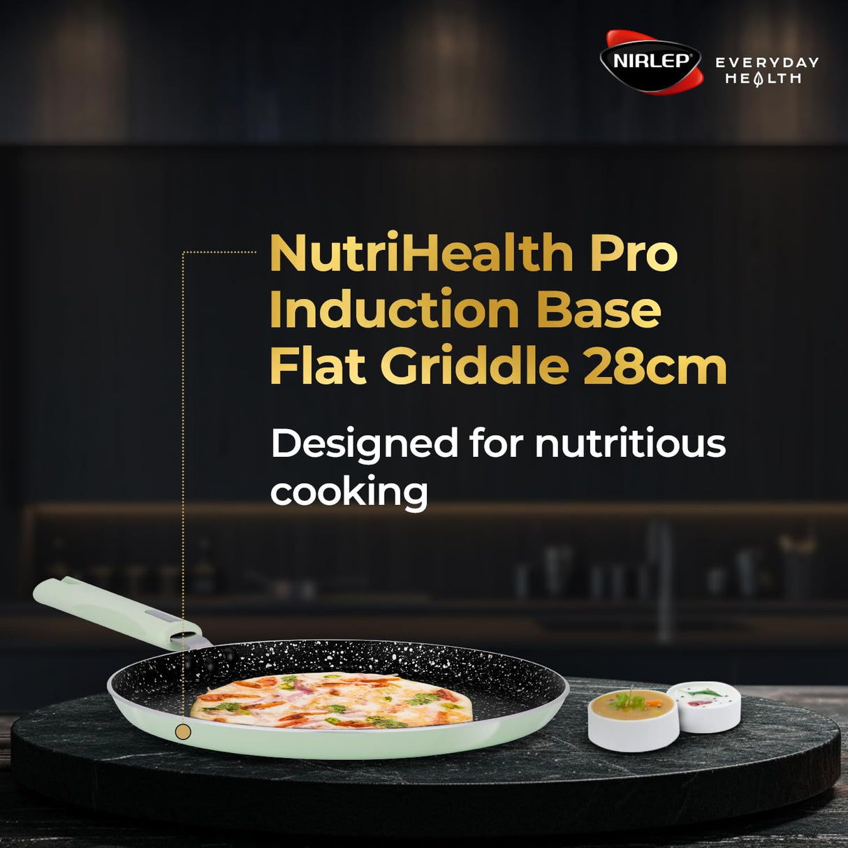Nutrihealth Pro  Non Stick Aluminium Induction Flat Griddle