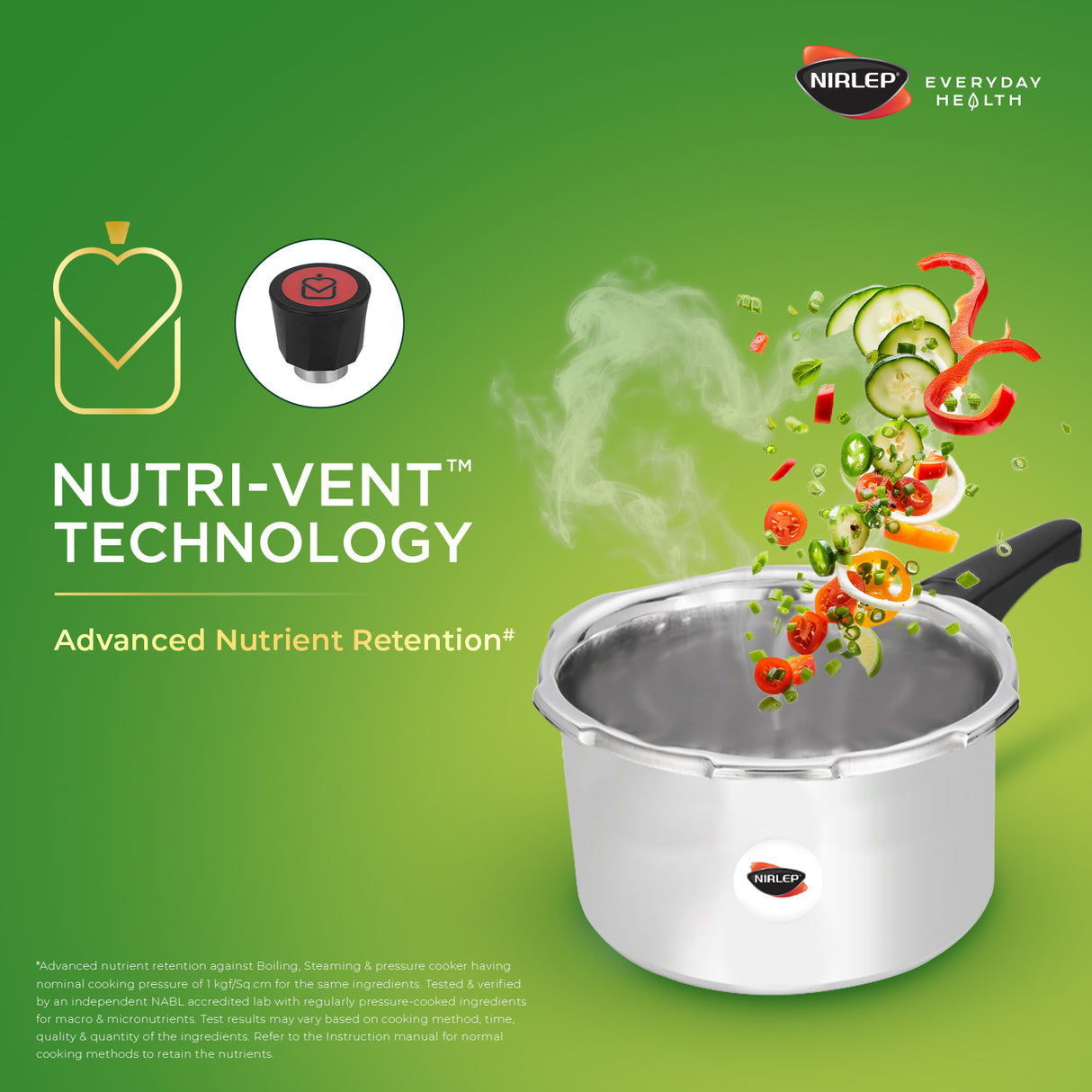 Nutrihealth Outer Lid Aluminium Pressure Cooker