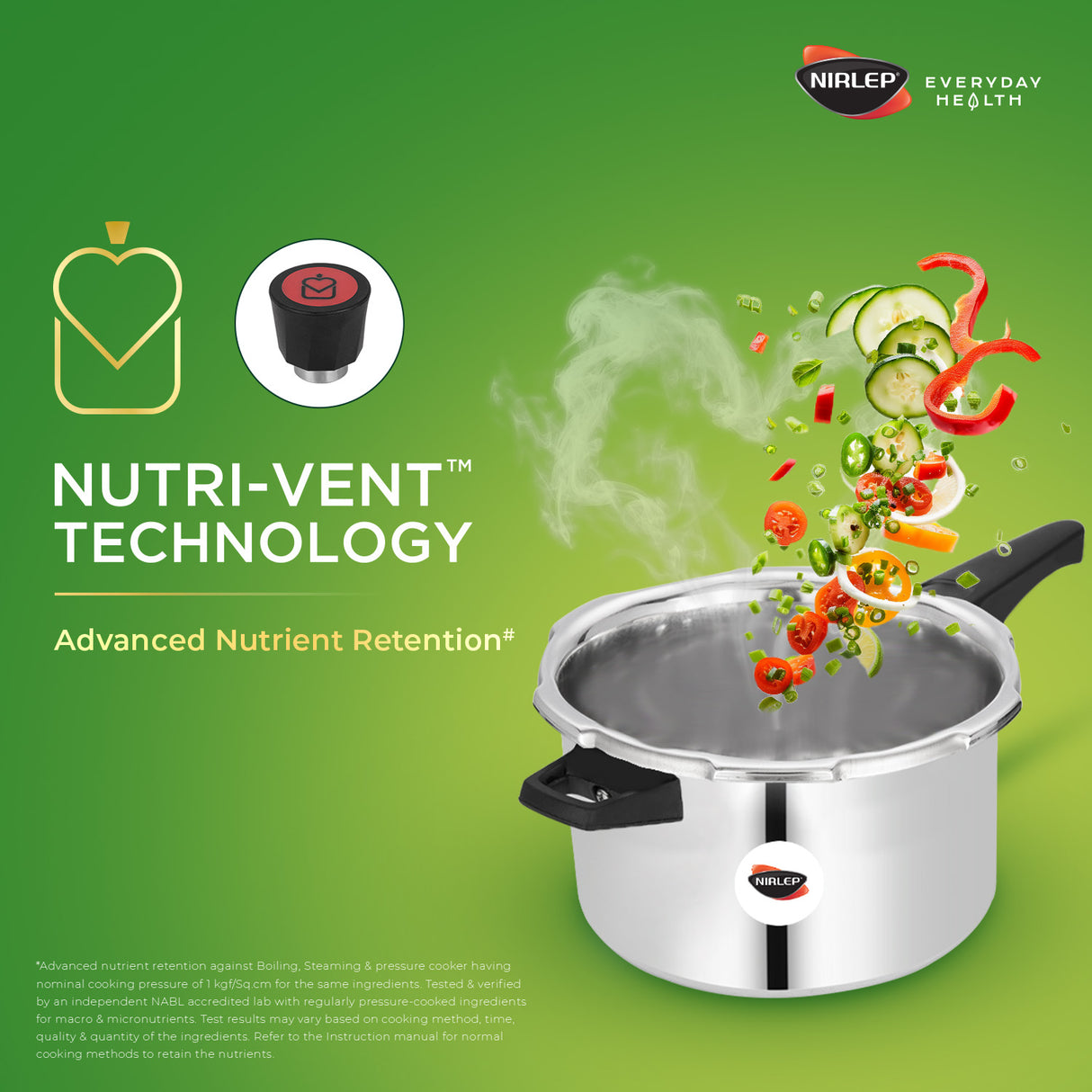 Nutrihealth Outer Lid Aluminium Pressure Cooker