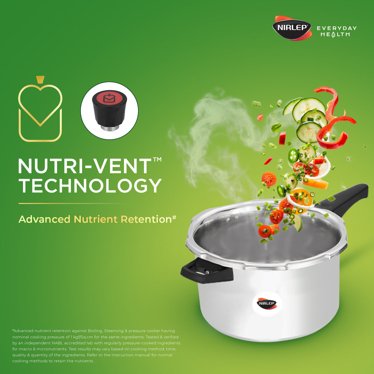 Nutrihealth Outer Lid Aluminium Pressure Cooker