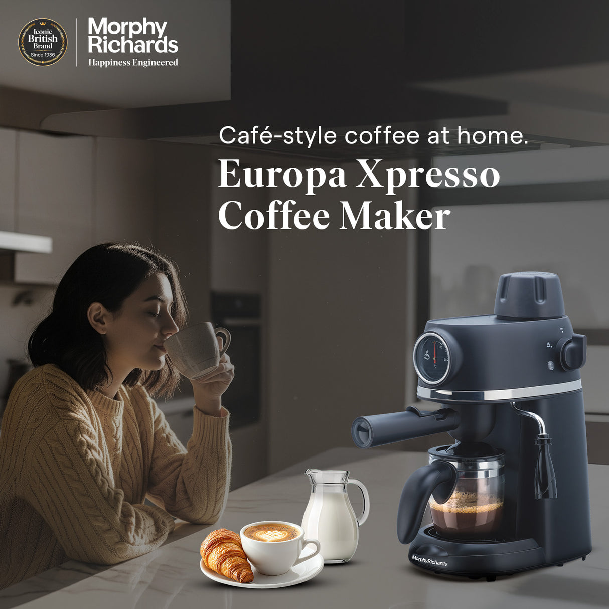 Europa Xpresso 800-Watt 4-Cup Coffee Maker