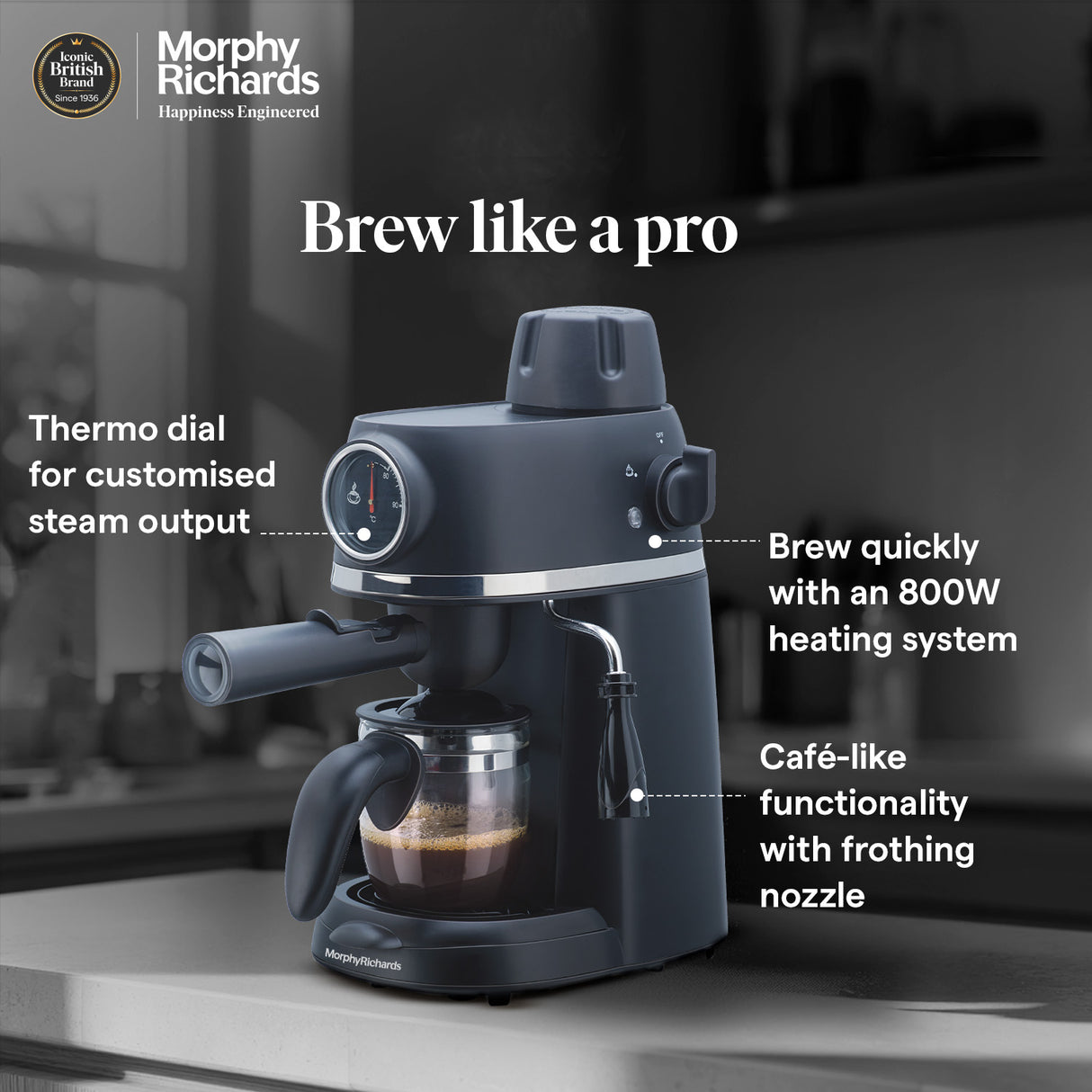 Europa Xpresso 800-Watt 4-Cup Coffee Maker