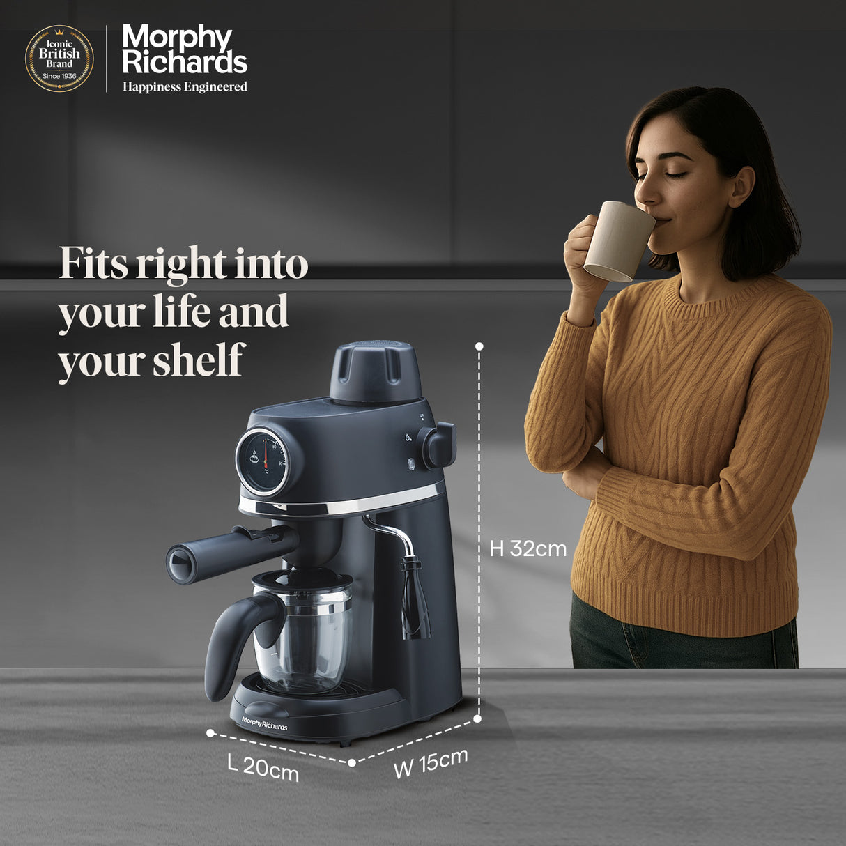 Europa Xpresso 800-Watt 4-Cup Coffee Maker