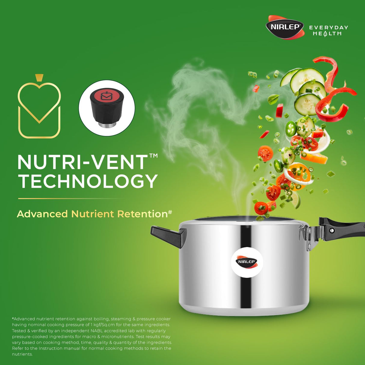 Nutrihealth Inner Lid Aluminium Induction Pressure Cooker