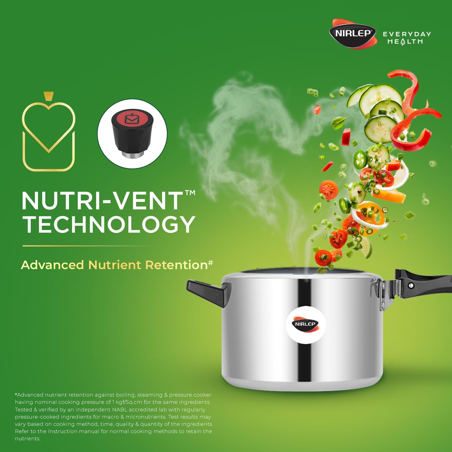 Nutrihealth Inner Lid Aluminium Induction Pressure Cooker