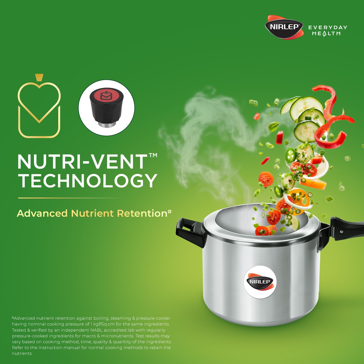Nutrihealth Inner Lid Aluminium Pressure Cooker