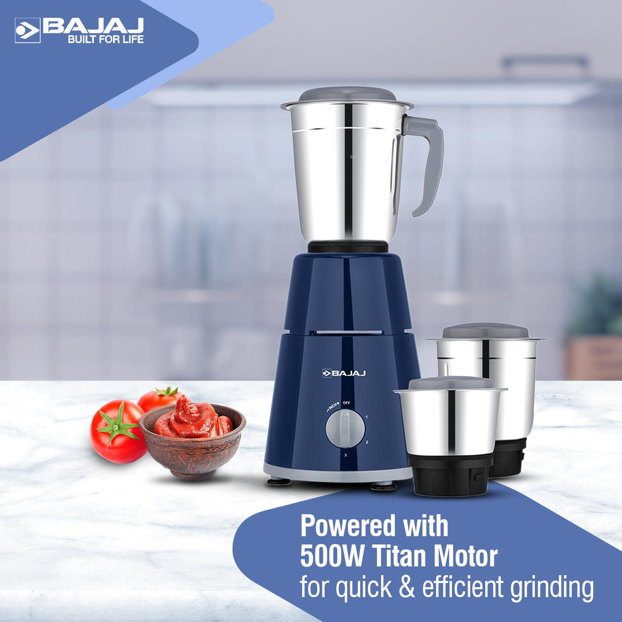 Bajaj GX 1 500W Mixer Grinder