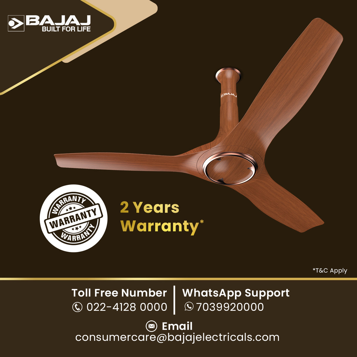 Arioso 12DC5R 1200mm Ceiling Fan