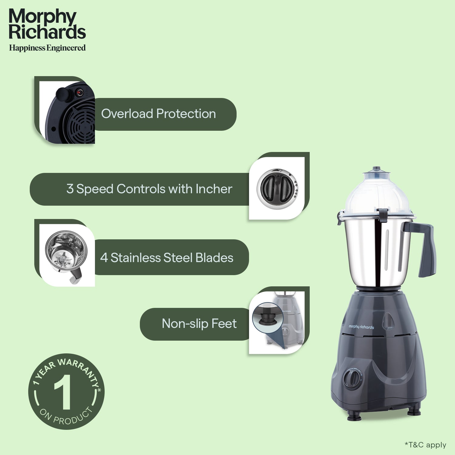 Morphy Richards Icon Superb DLX 750W Mixer Grinder