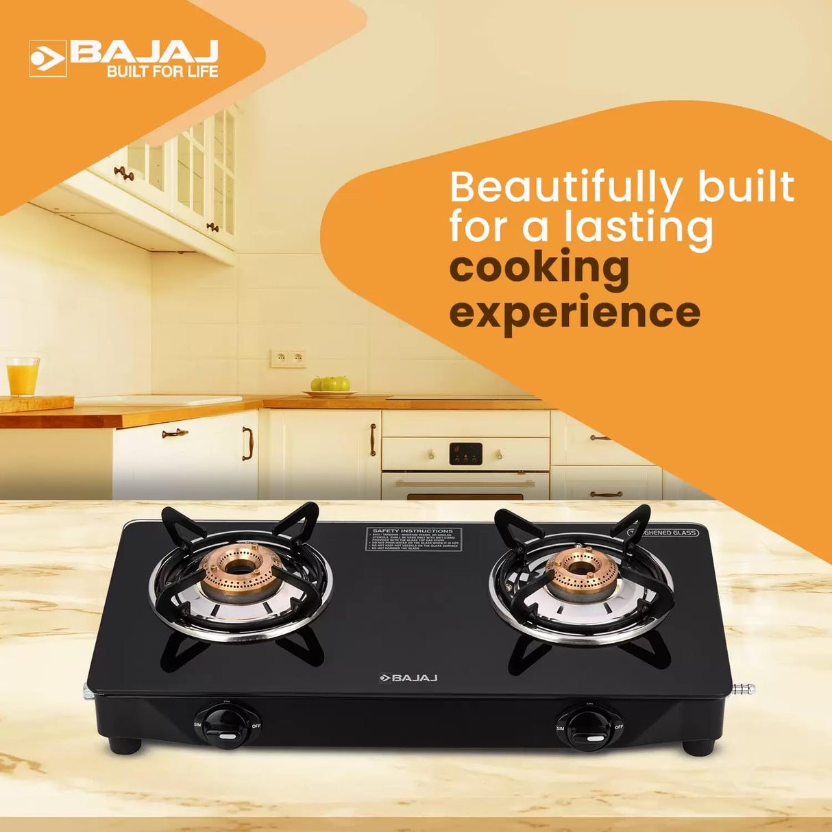 Bajaj UCX 2B Glass Gas Stove