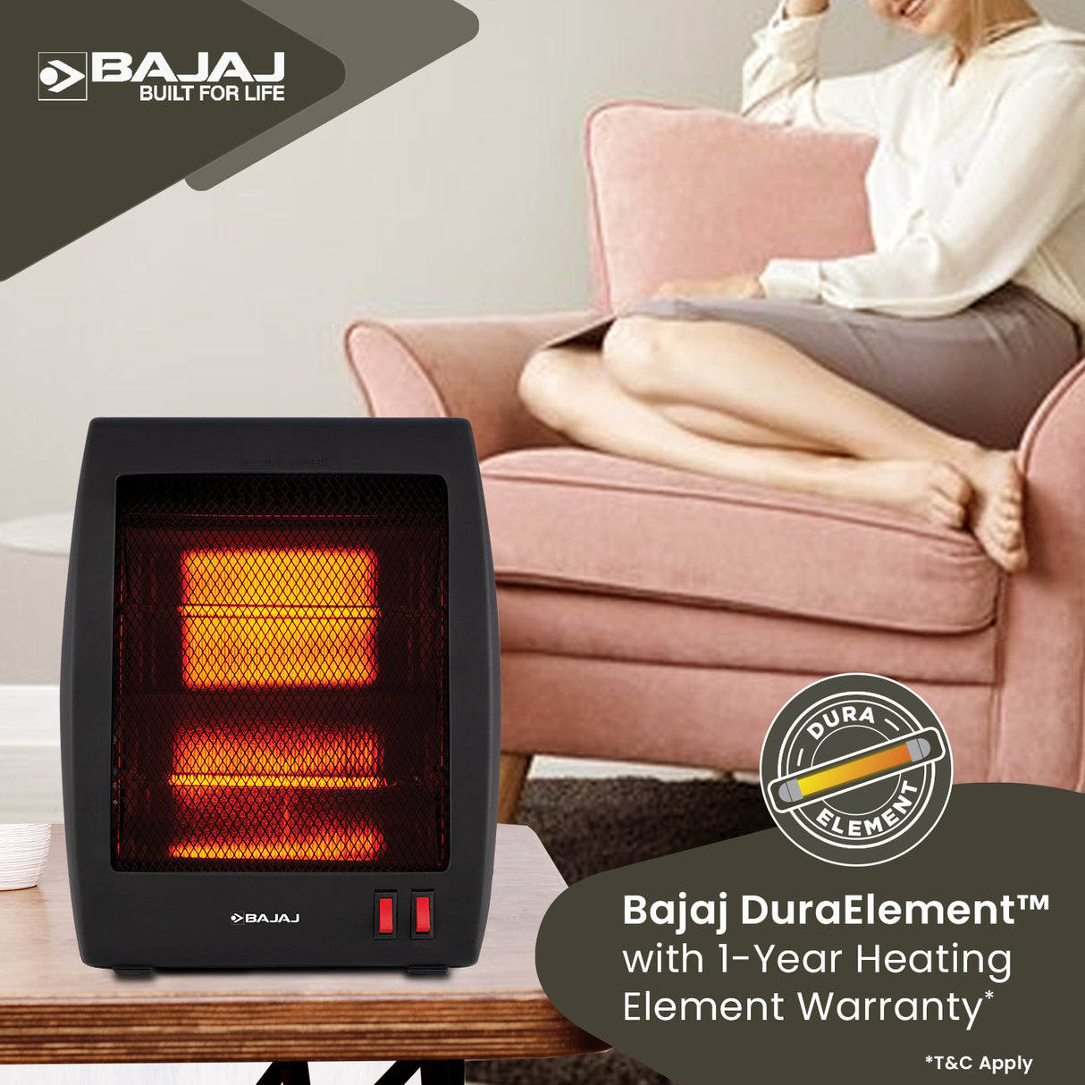 Bajaj RH2C Carbon Room Heater