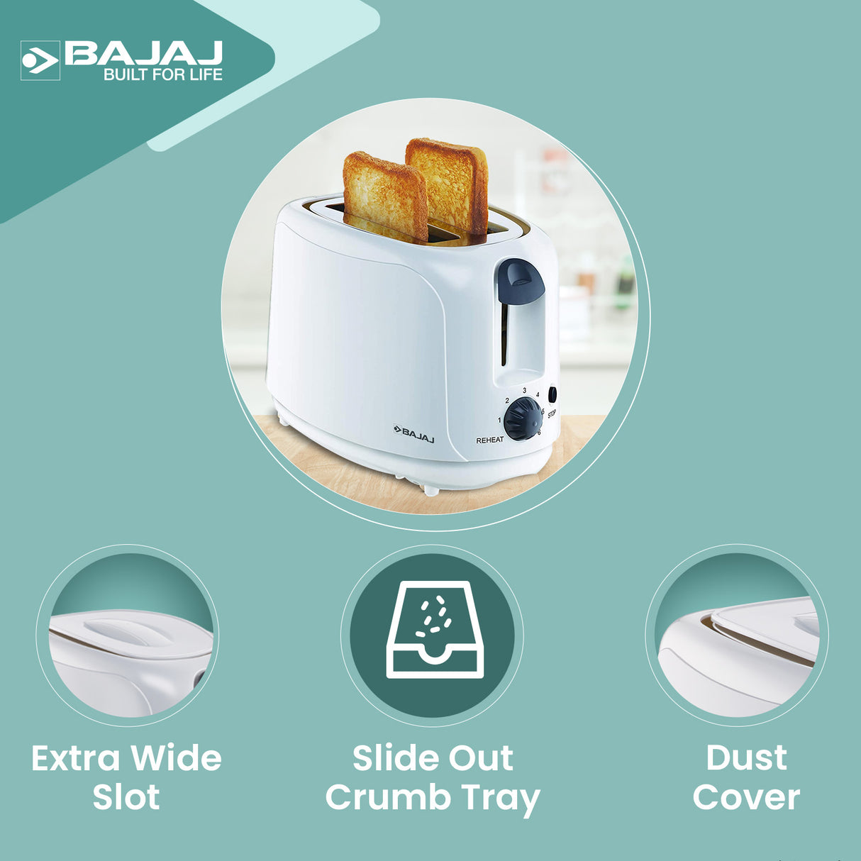 Bajaj ATX 4 - 2 Slice Pop up Toaster