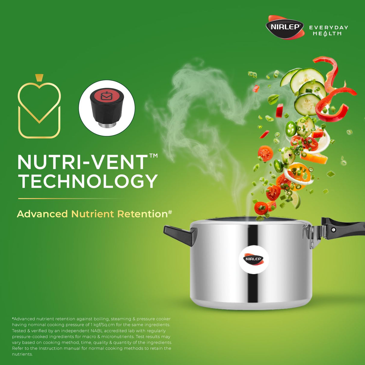 Nutrihealth Inner Lid Aluminium Pressure Cooker