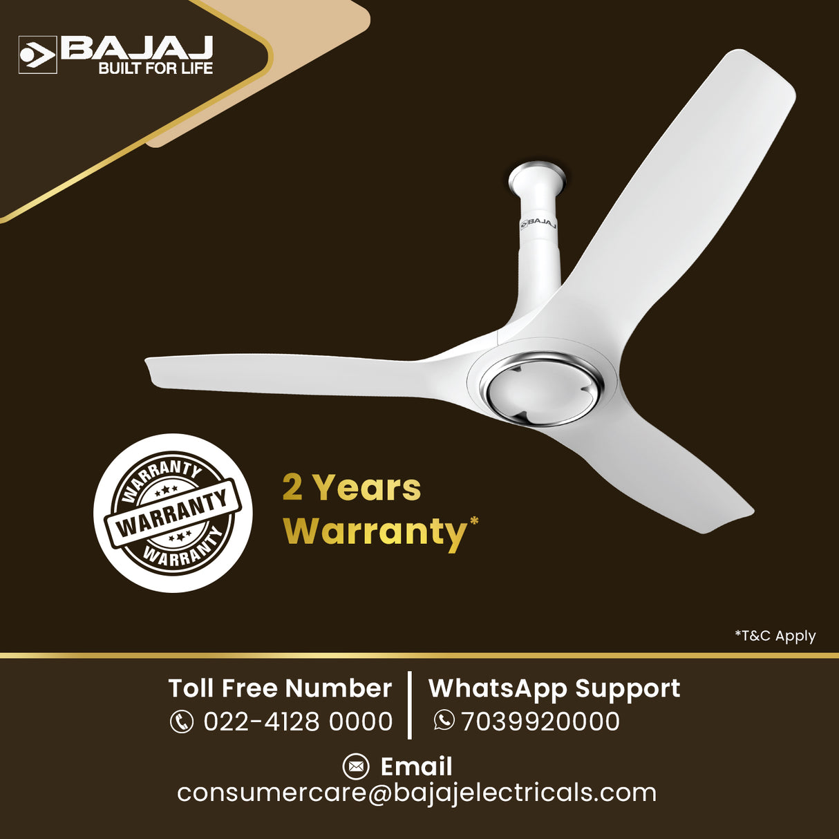 Arioso 12DC5R 1200mm Ceiling Fan