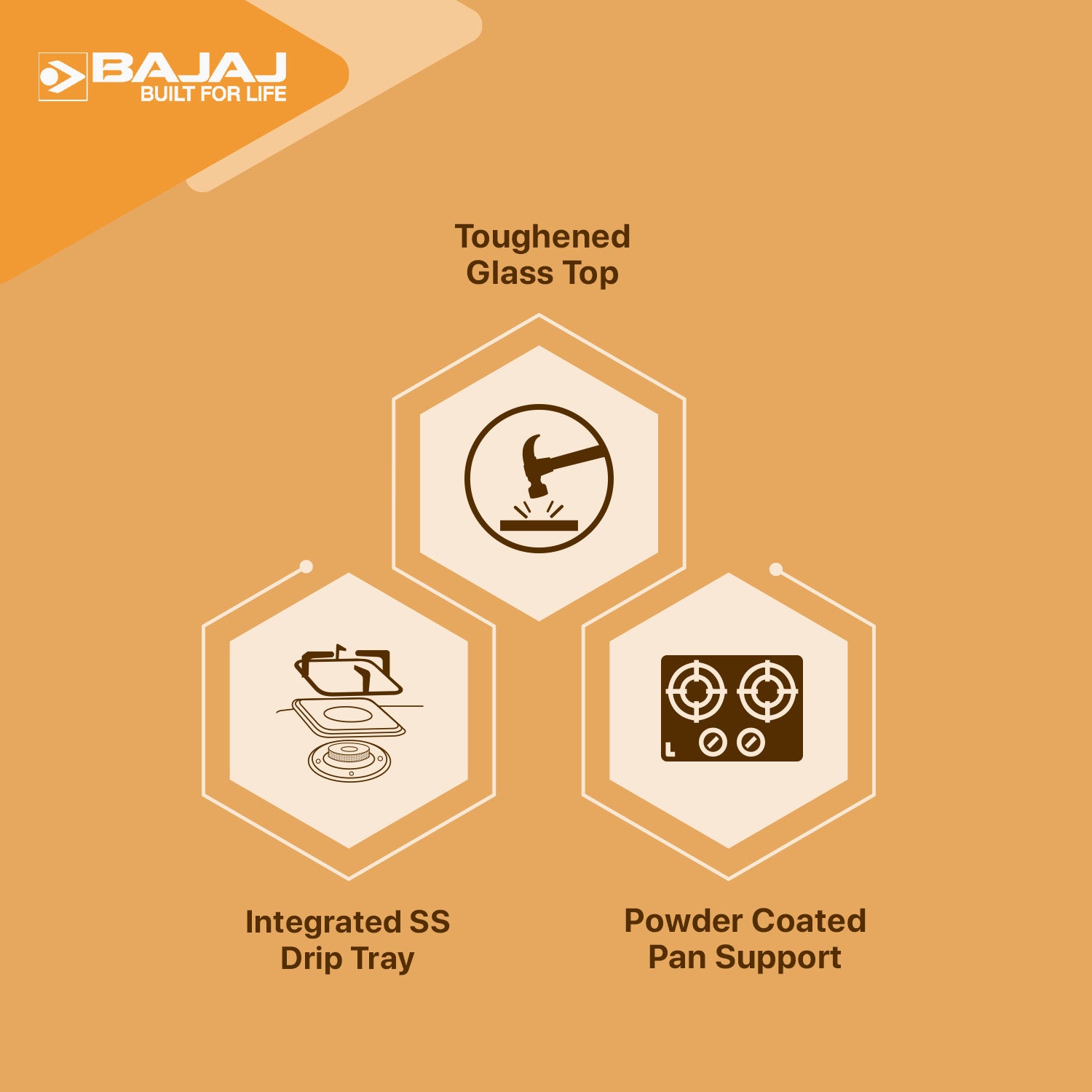 Bajaj UCX 3B Glass Gas Stove