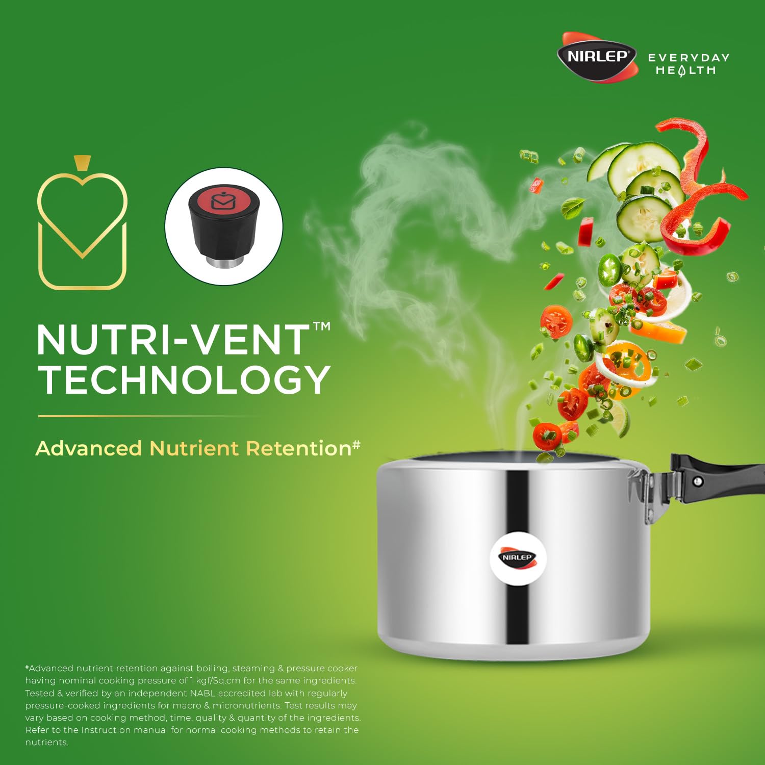 Nutrihealth Inner Lid Aluminium Induction Pressure Cooker